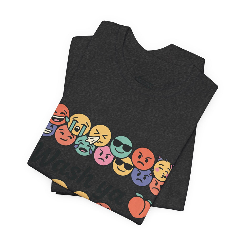 Wash Ya / Hard ASF Emoji Graphic Tee — Funny Emoji Face T-Shirt
