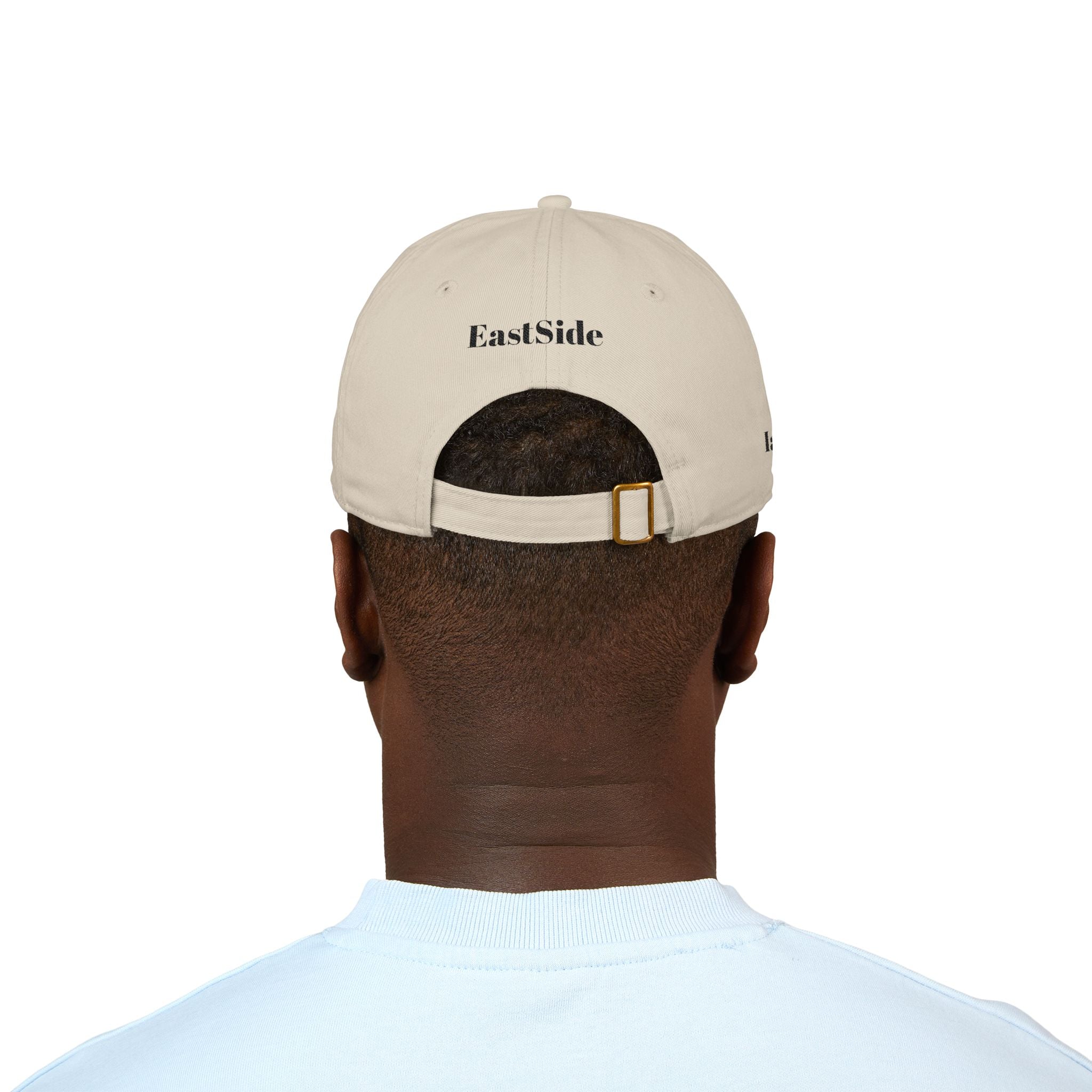 Organic Embroidered Baseball Cap – 'RENEGE' Arrow Design, EastSide Back Stamp