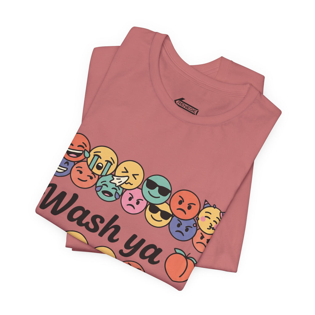 Wash Ya / Hard ASF Emoji Graphic Tee — Funny Emoji Face T-Shirt