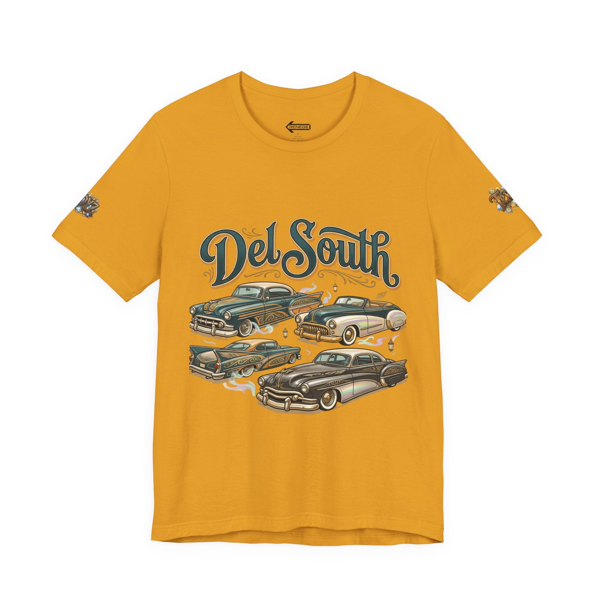 Del South Classic Cars Tee — "Hard Hitta" Back Graphic