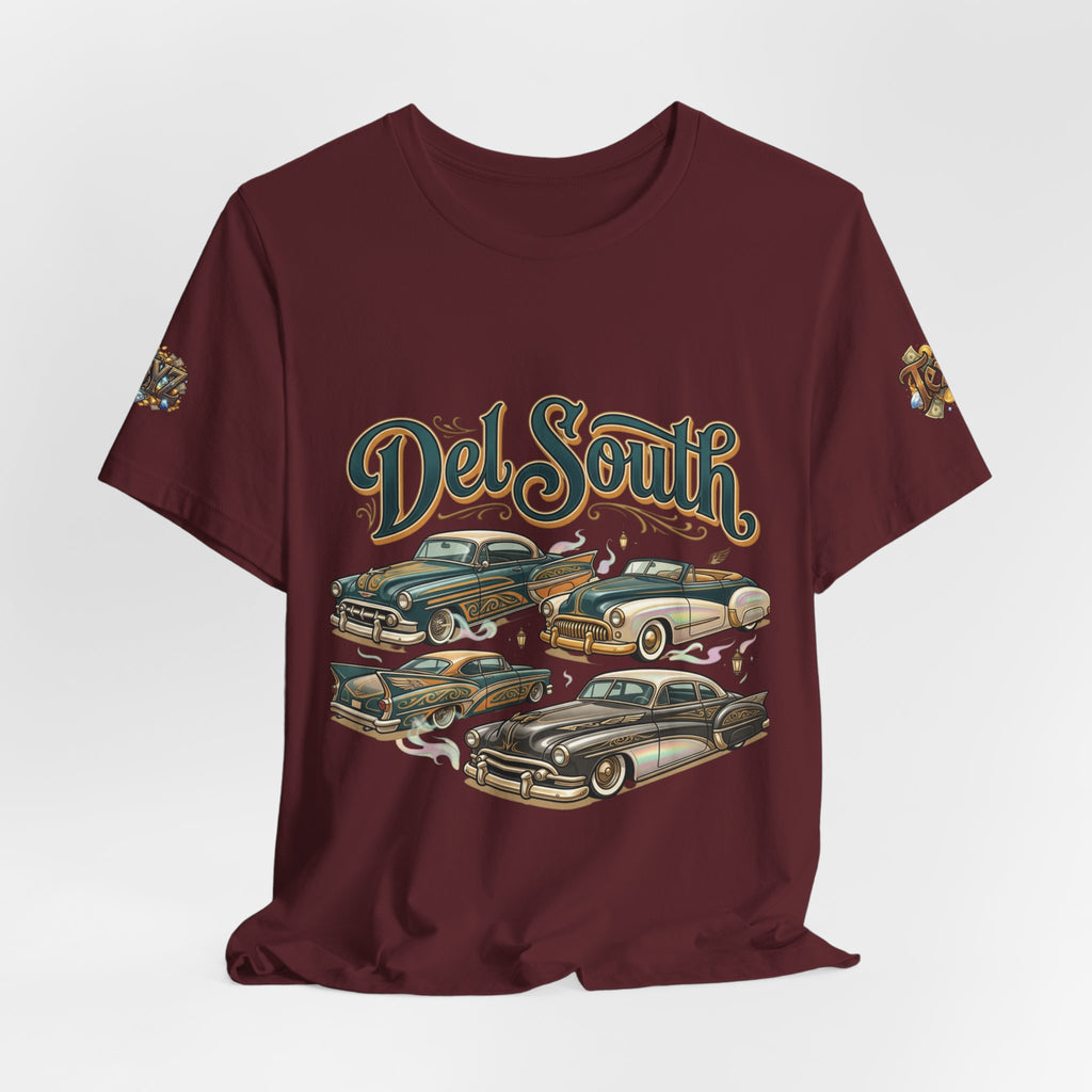 Del South Classic Cars Tee — "Hard Hitta" Back Graphic