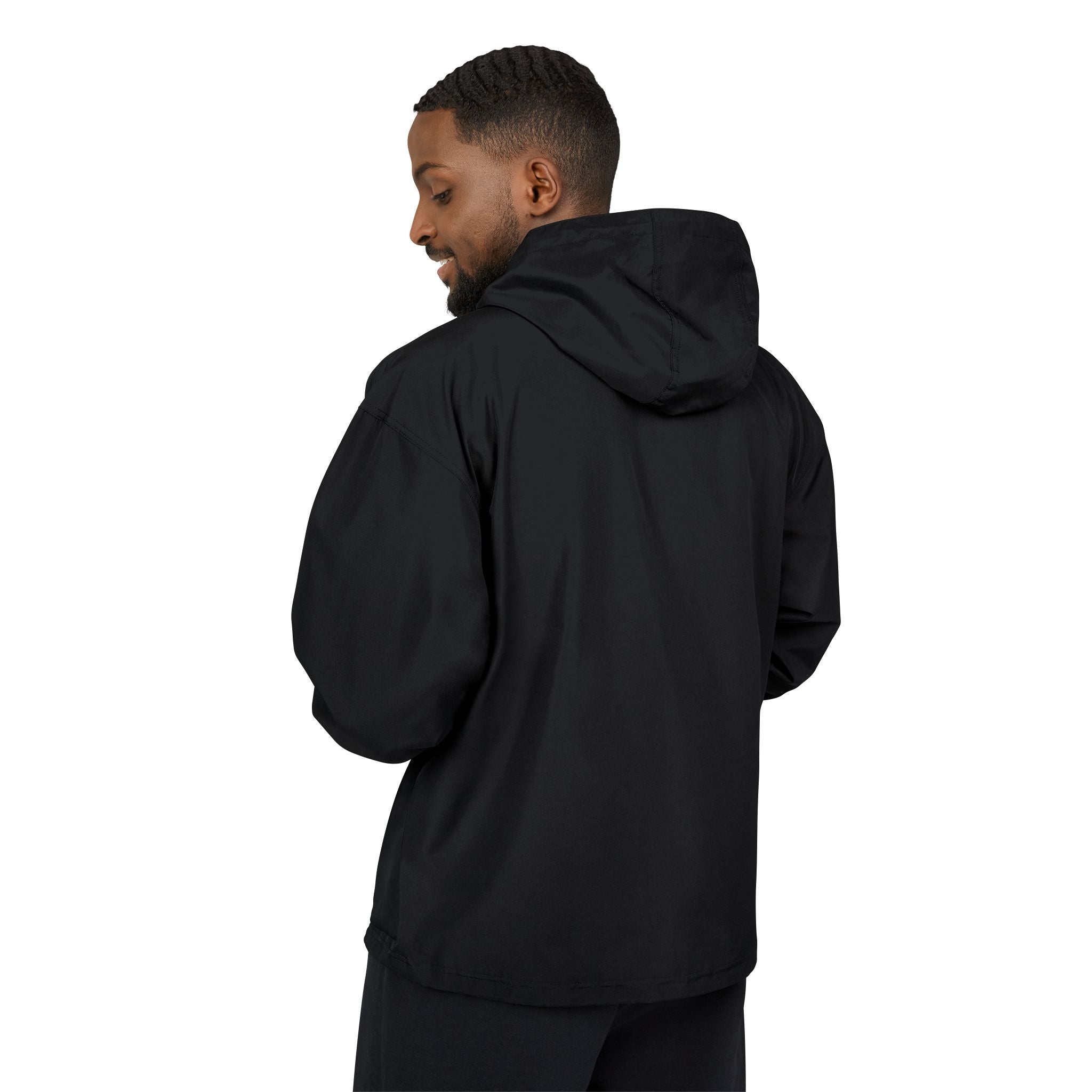 Orange Packable Anorak Jacket with Chest Patch