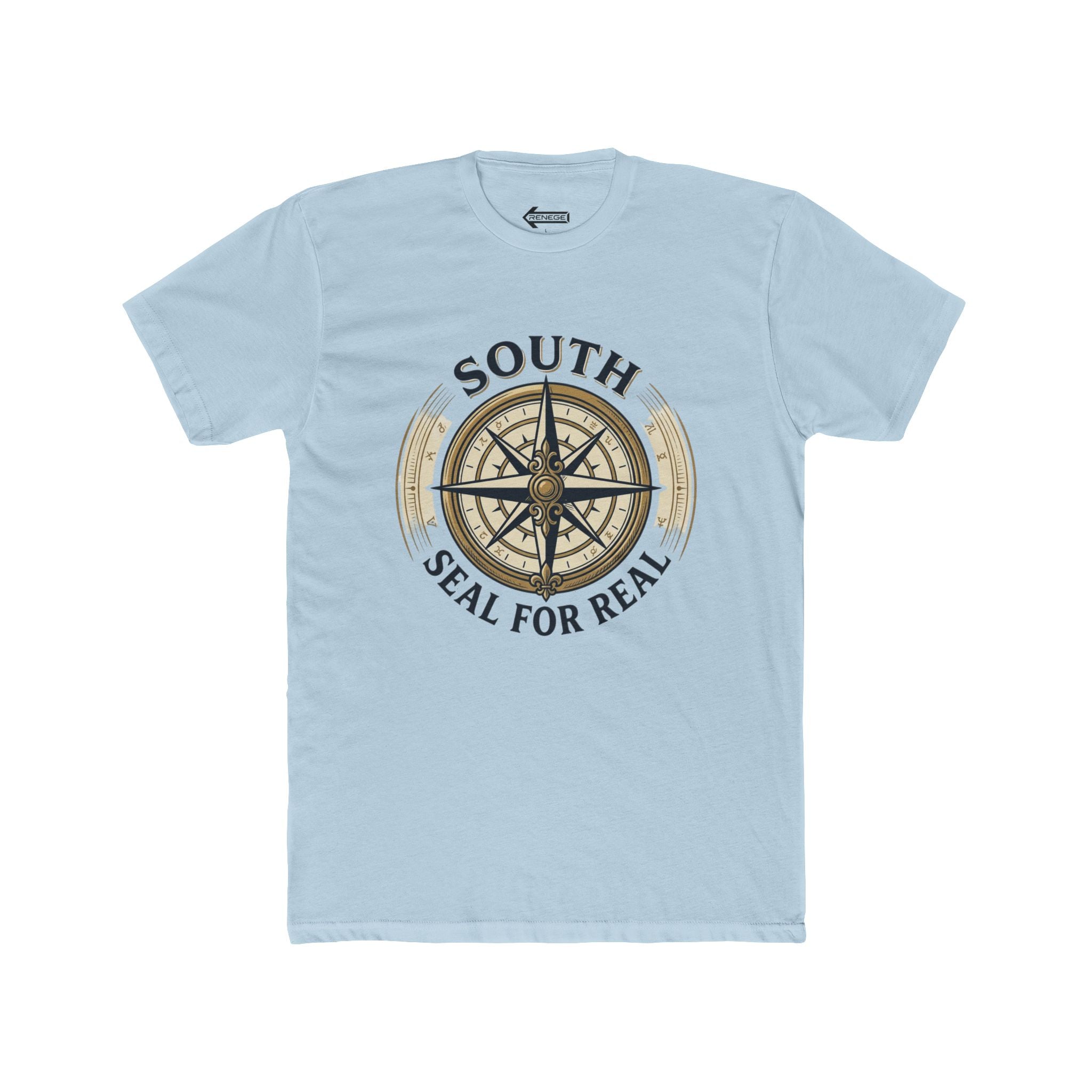 South Compass Graphic Tee — “Seal for Real” Nautical T-Shirt with Back “SOLID” Print