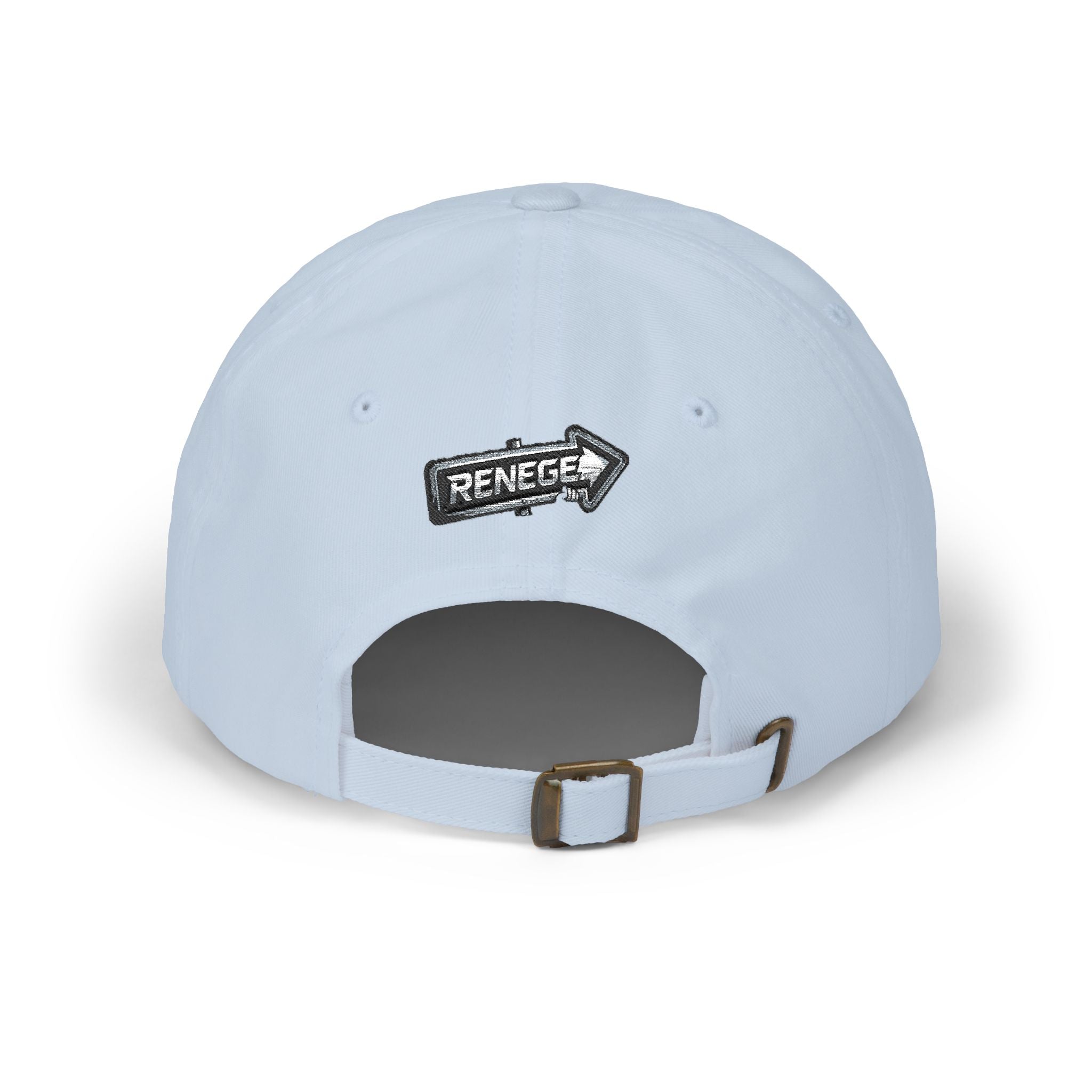 Renegé Arrow Dad Cap — Embroidered White Baseball Hat