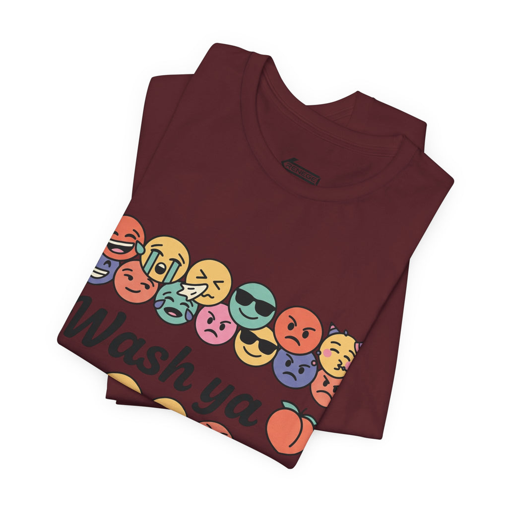 Wash Ya / Hard ASF Emoji Graphic Tee — Funny Emoji Face T-Shirt