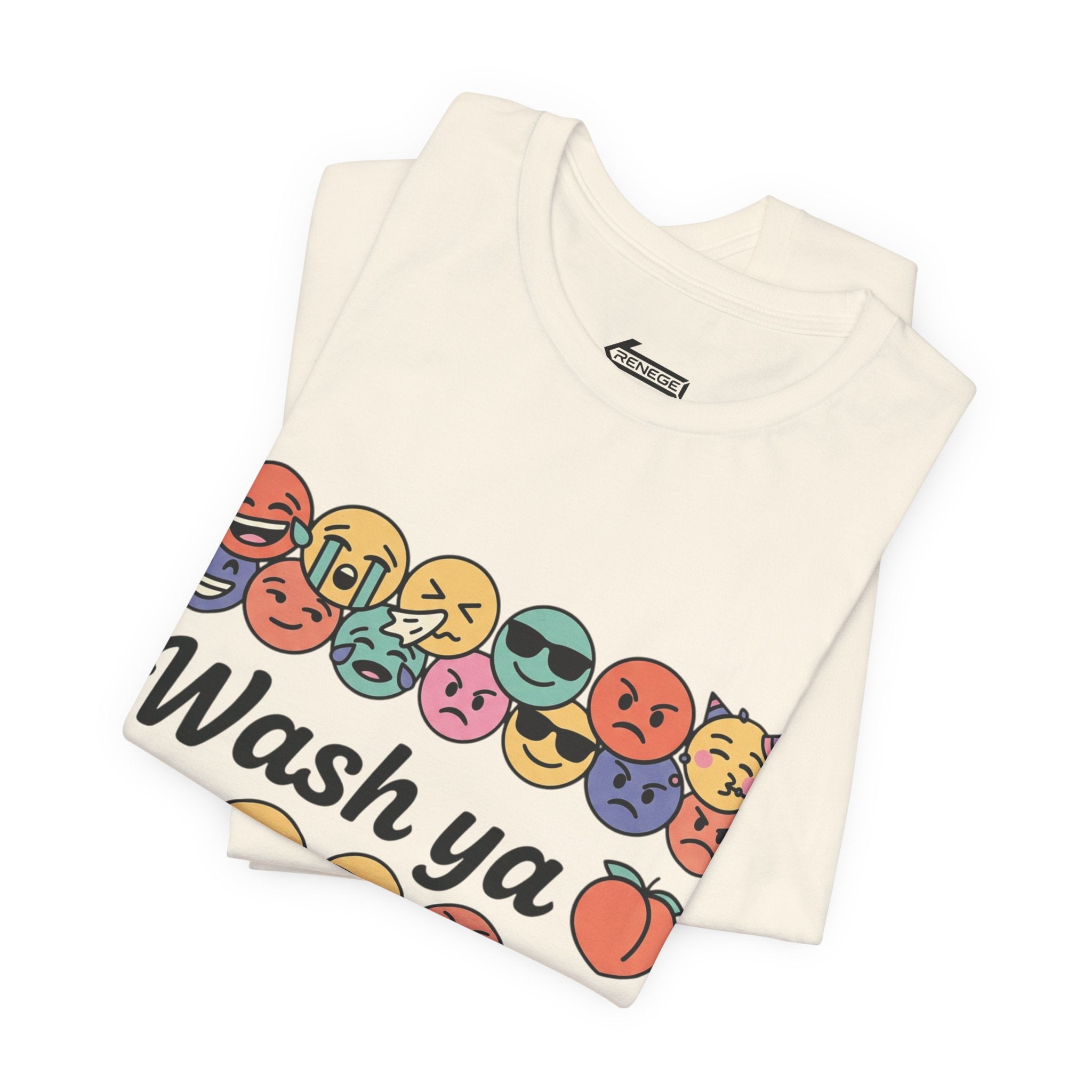 Wash Ya / Hard ASF Emoji Graphic Tee — Funny Emoji Face T-Shirt