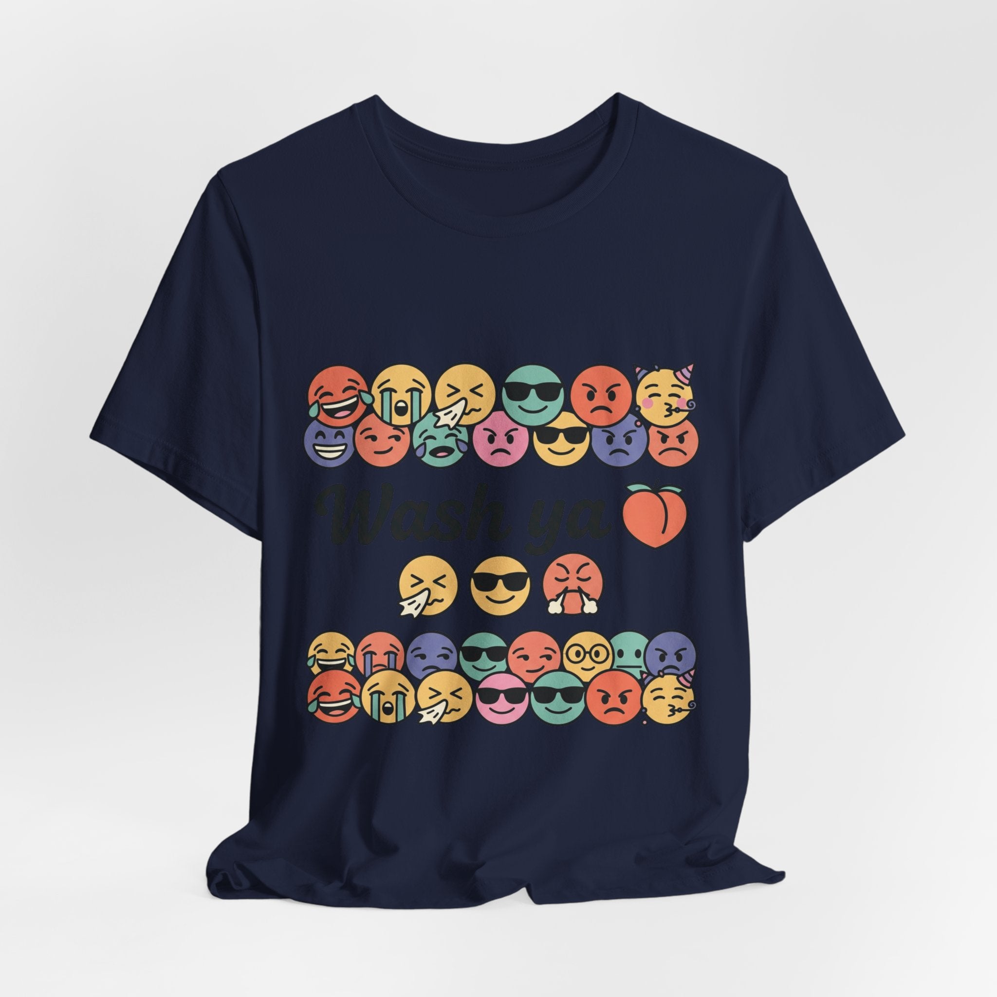 Wash Ya / Hard ASF Emoji Graphic Tee — Funny Emoji Face T-Shirt