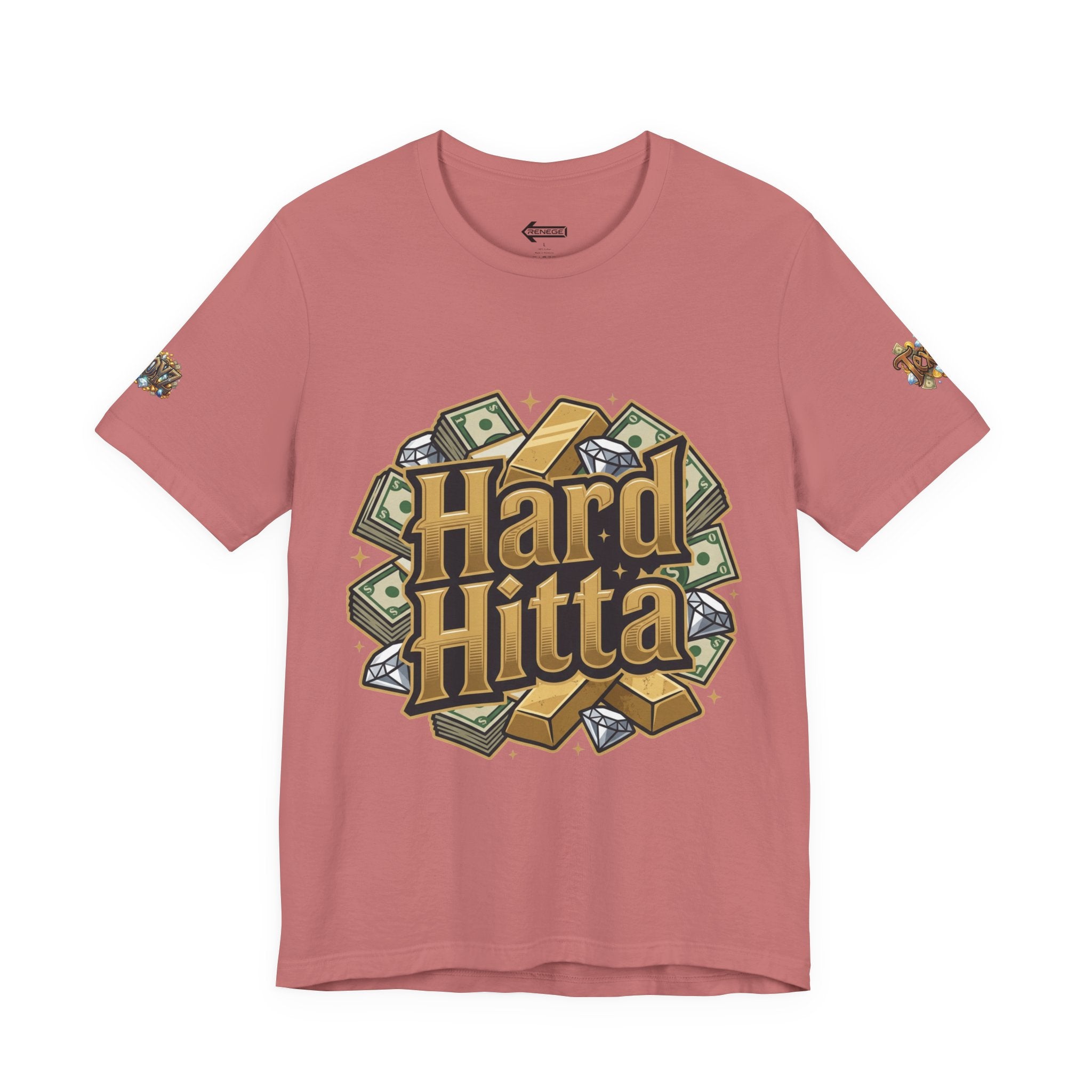 Hard Hitta Money Graphic Tee — Retro Cash & Gold Logo T-Shirt