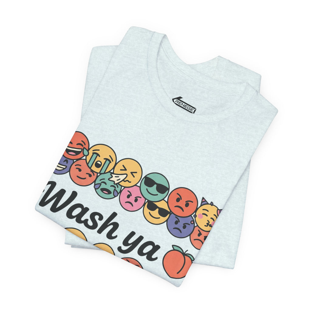 Wash Ya / Hard ASF Emoji Graphic Tee — Funny Emoji Face T-Shirt