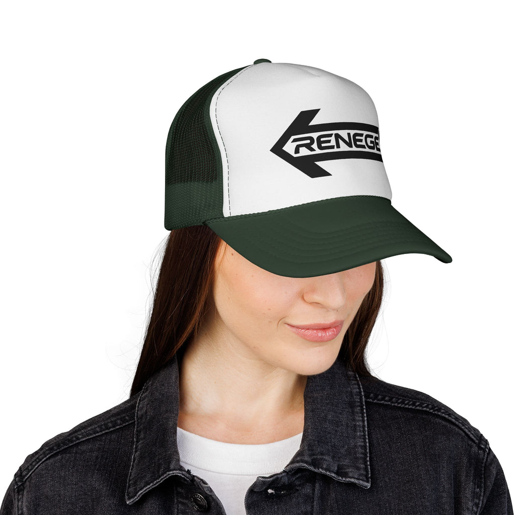 Renegade Arrow Trucker Hat — Retro Bold Logo Mesh Cap