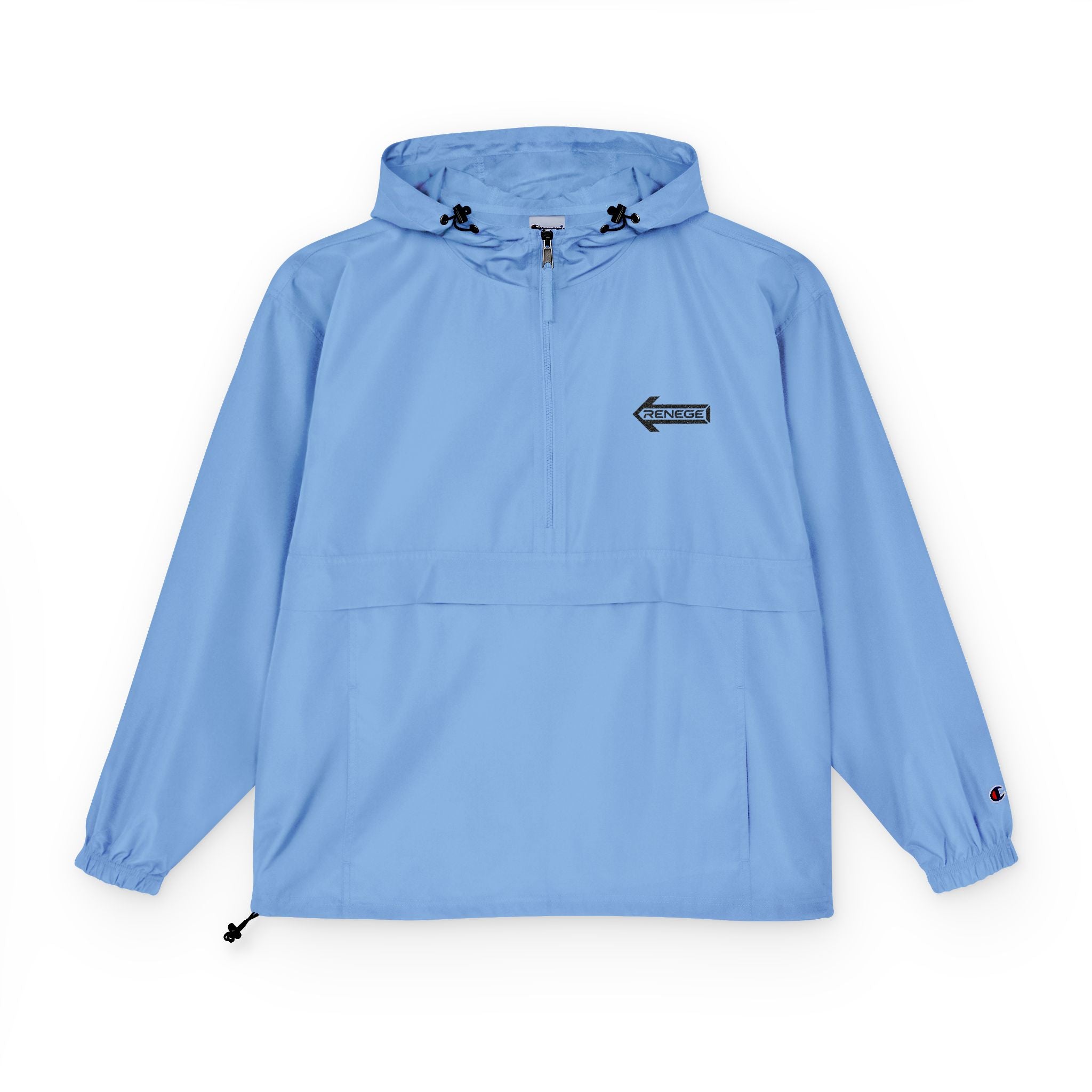 Orange Packable Anorak Jacket with Chest Patch