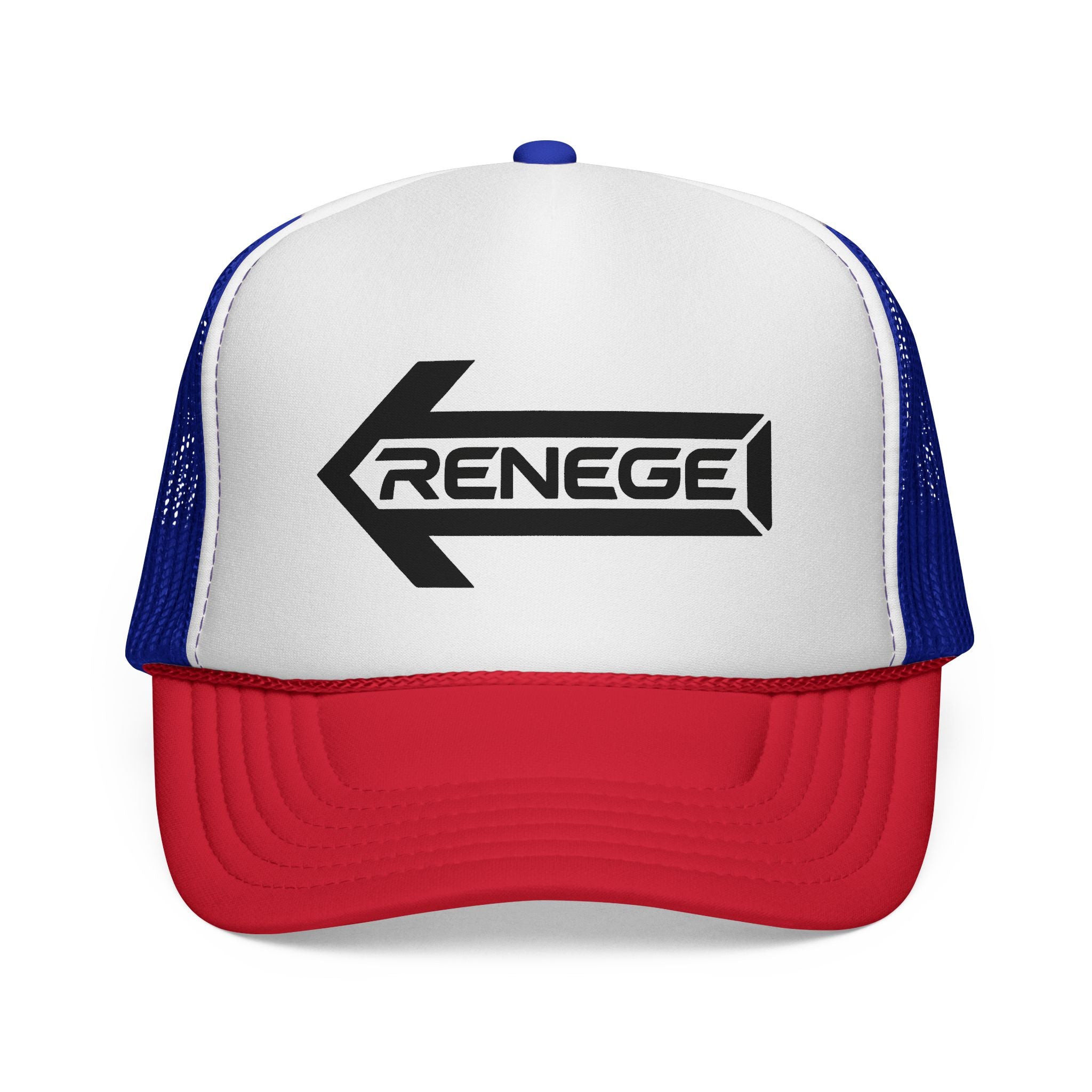 Renegade Arrow Trucker Hat — Retro Bold Logo Mesh Cap