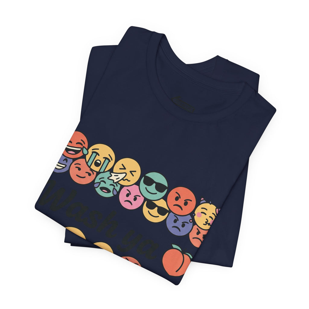 Wash Ya / Hard ASF Emoji Graphic Tee — Funny Emoji Face T-Shirt