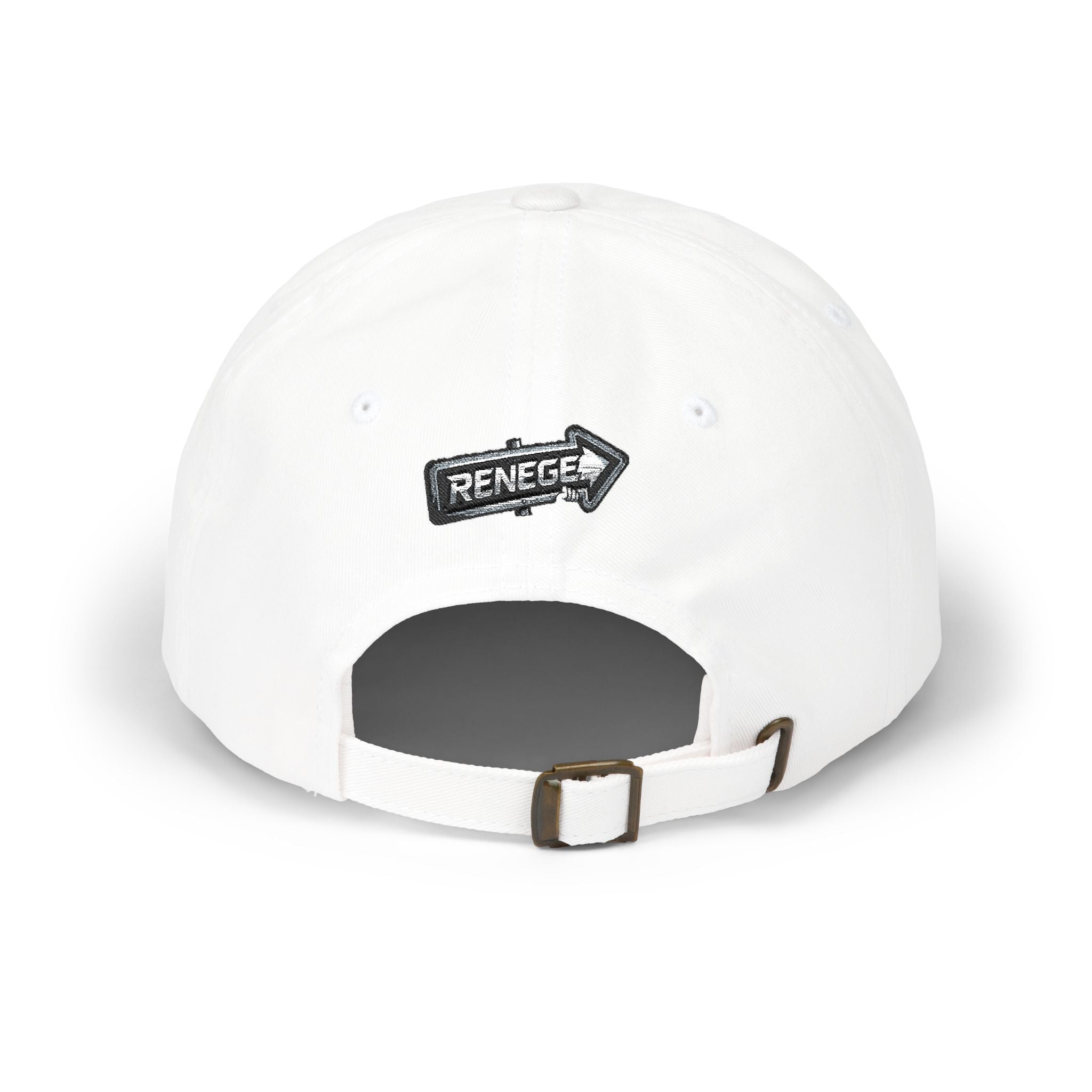 Renegé Arrow Dad Cap — Embroidered White Baseball Hat
