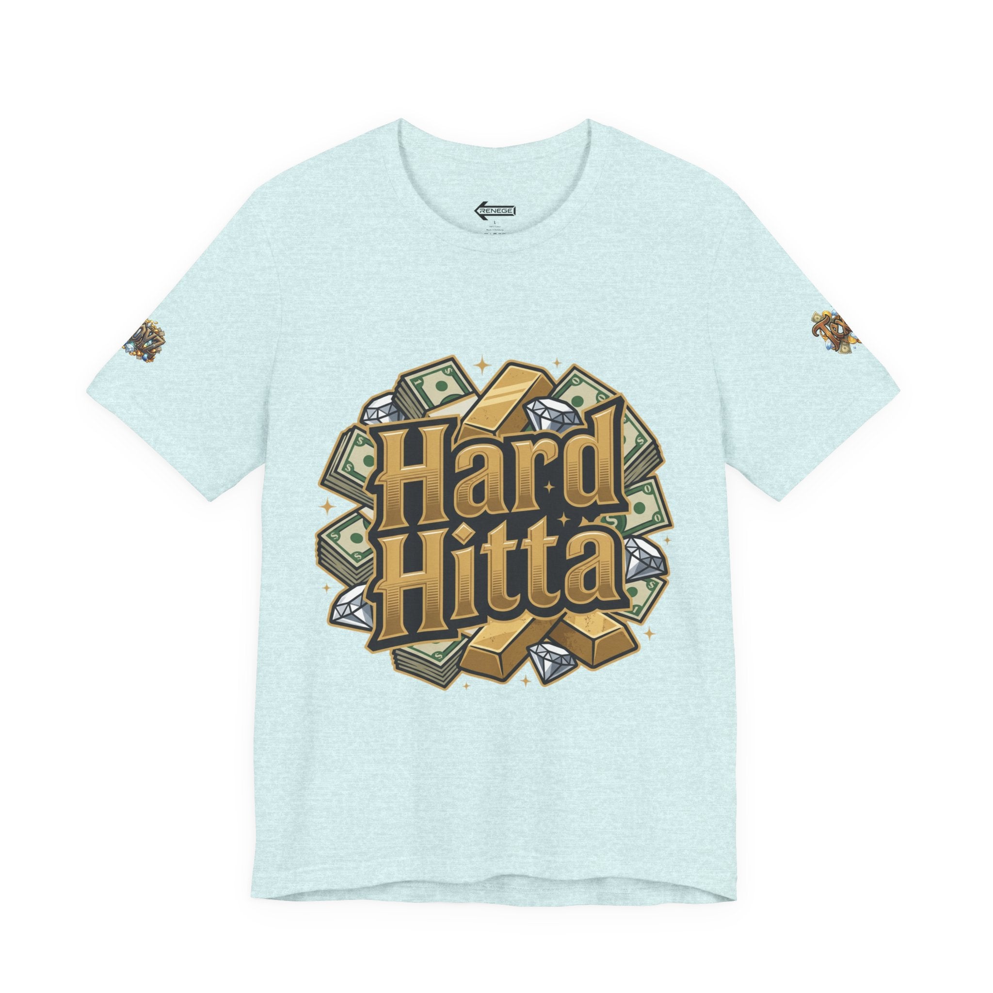 Hard Hitta Money Graphic Tee — Retro Cash & Gold Logo T-Shirt