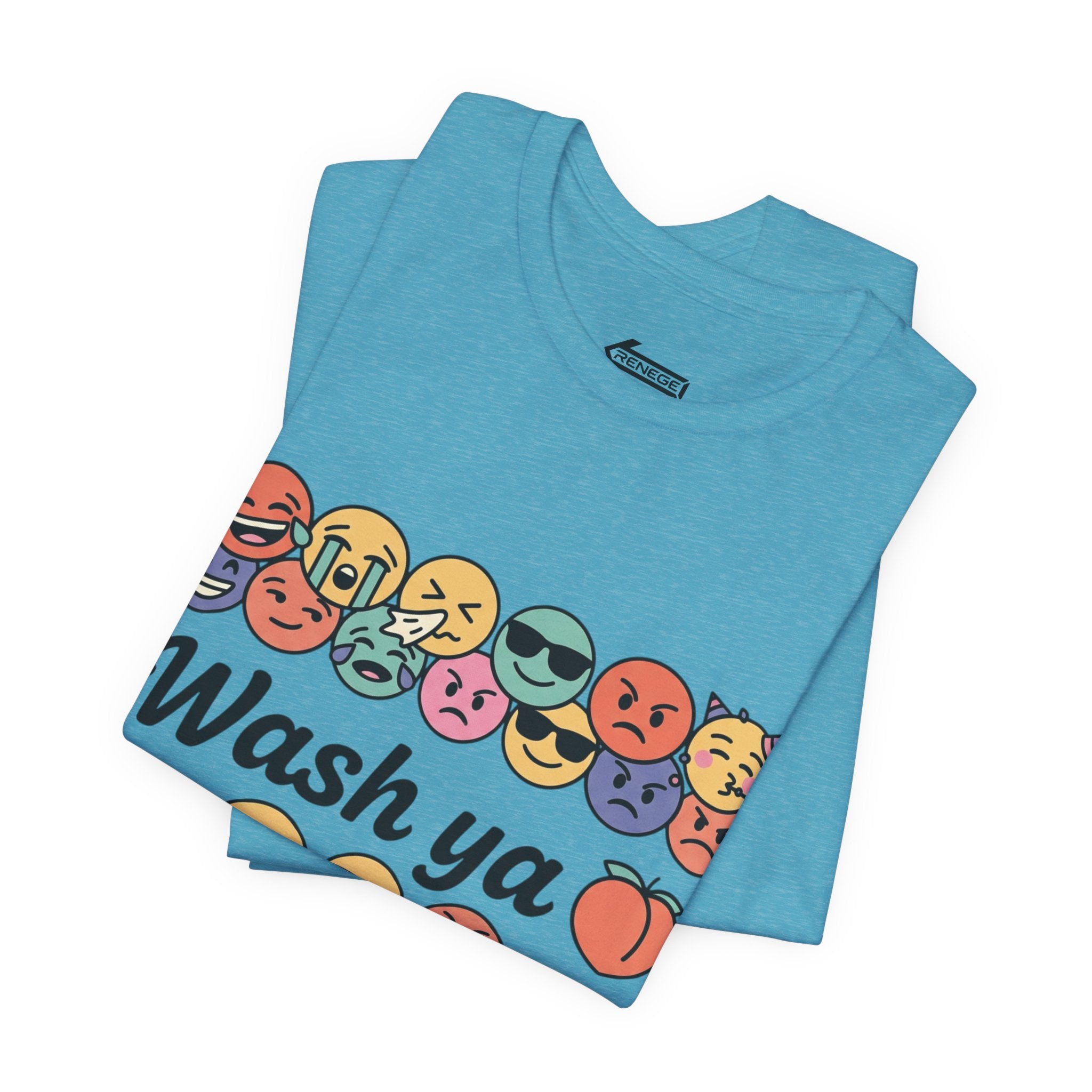Wash Ya / Hard ASF Emoji Graphic Tee — Funny Emoji Face T-Shirt