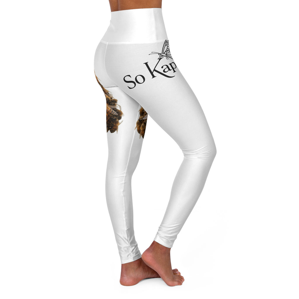 Pinecone Yoga Leggings — High-Waist AOP ‘So Delicious’ Nature Print