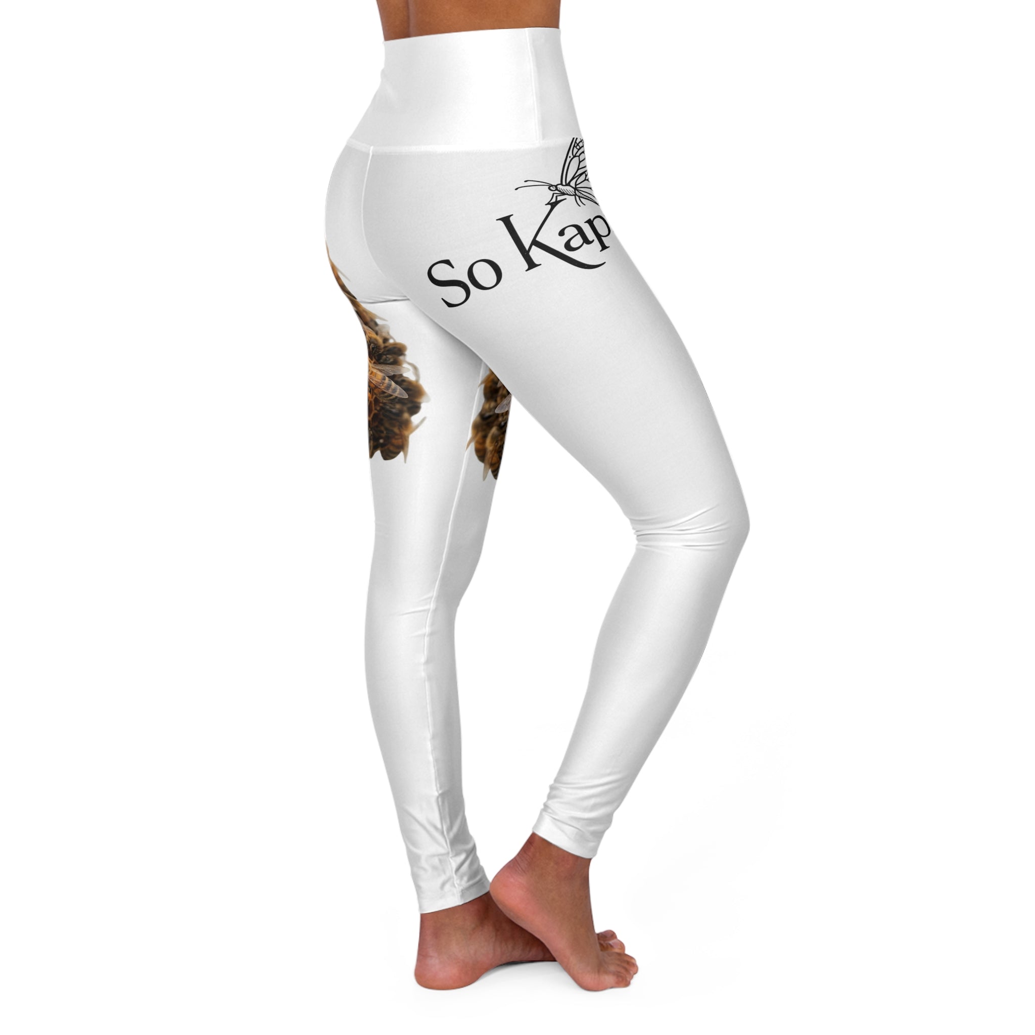 Pinecone Yoga Leggings — High-Waist AOP ‘So Delicious’ Nature Print