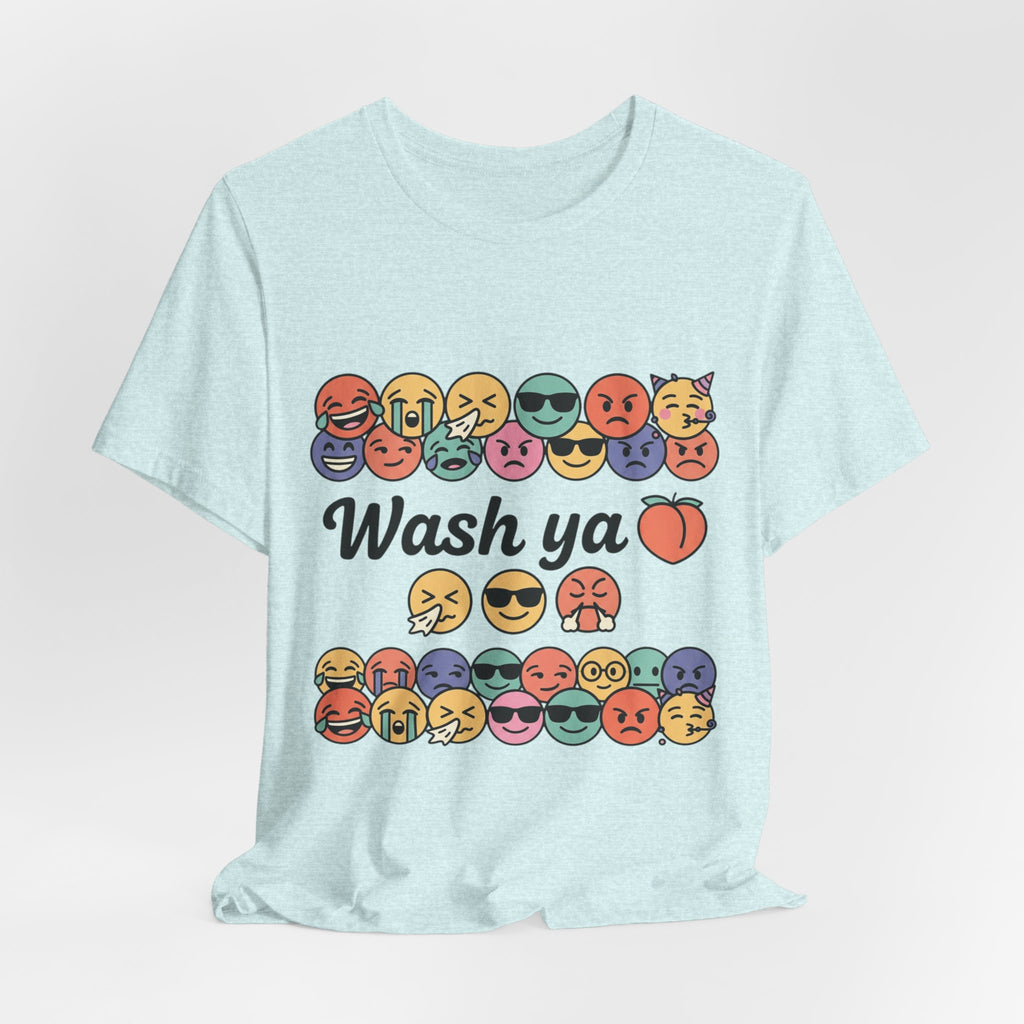Wash Ya / Hard ASF Emoji Graphic Tee — Funny Emoji Face T-Shirt
