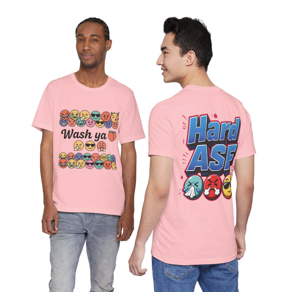 Wash Ya / Hard ASF Emoji Graphic Tee — Funny Emoji Face T-Shirt
