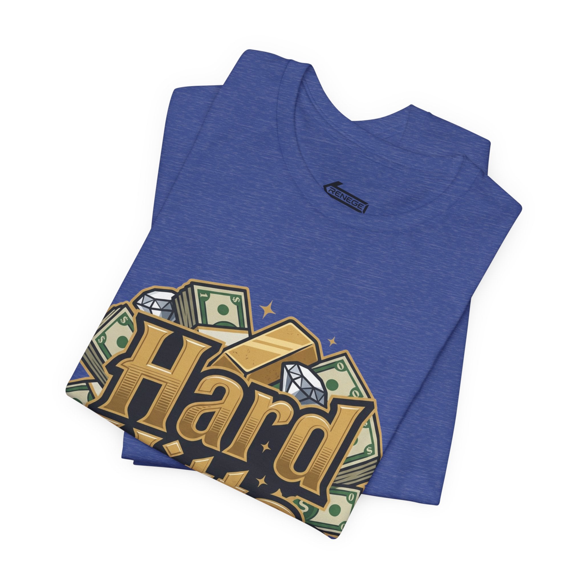 Hard Hitta Money Graphic Tee — Retro Cash & Gold Logo T-Shirt