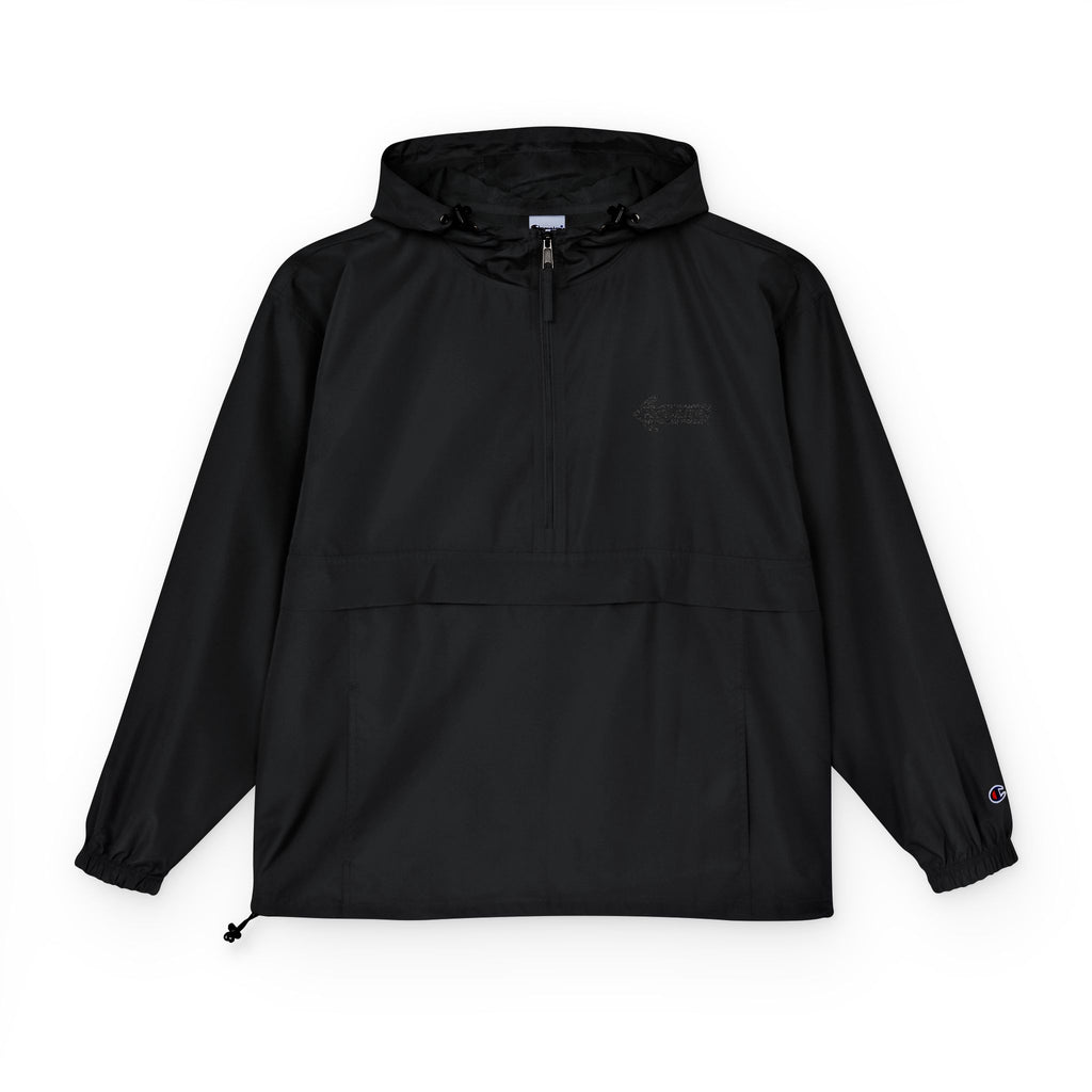 Orange Packable Anorak Jacket with Chest Patch
