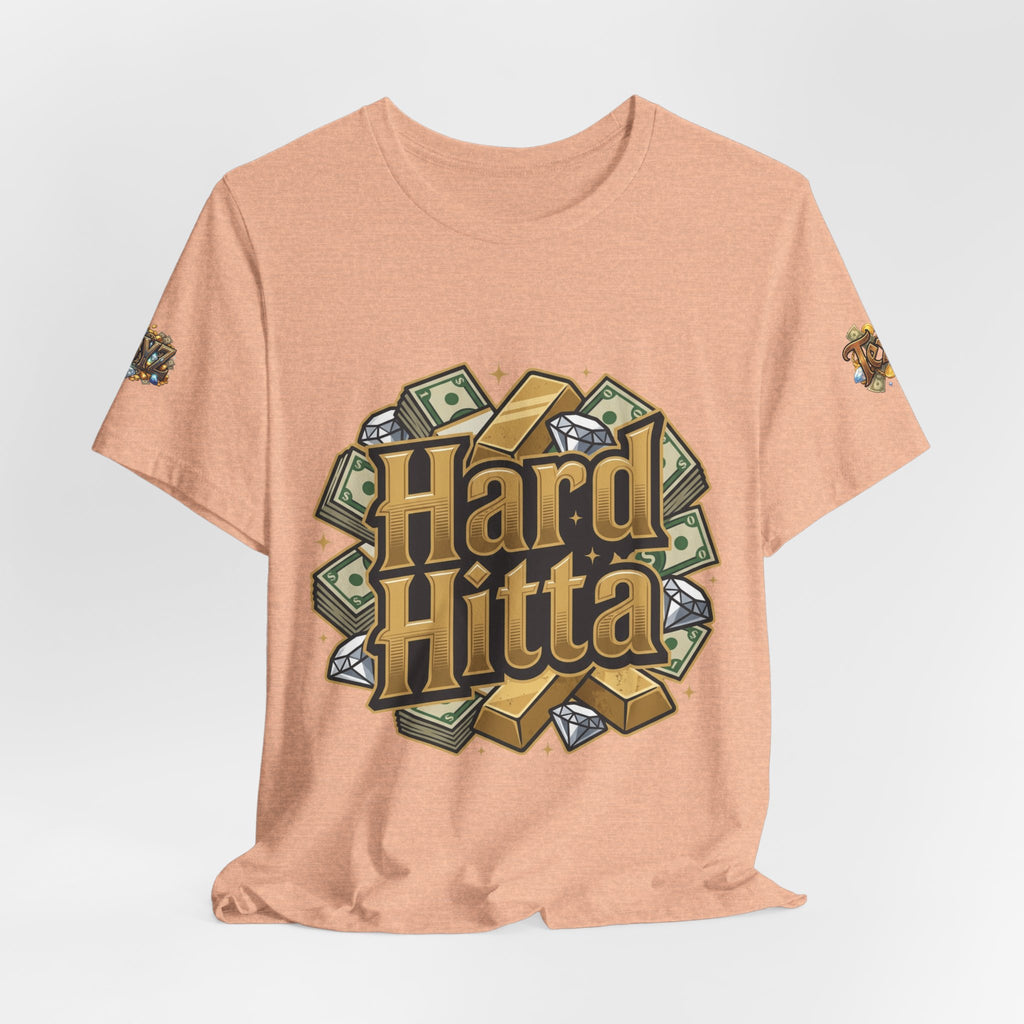 Hard Hitta Money Graphic Tee — Retro Cash & Gold Logo T-Shirt