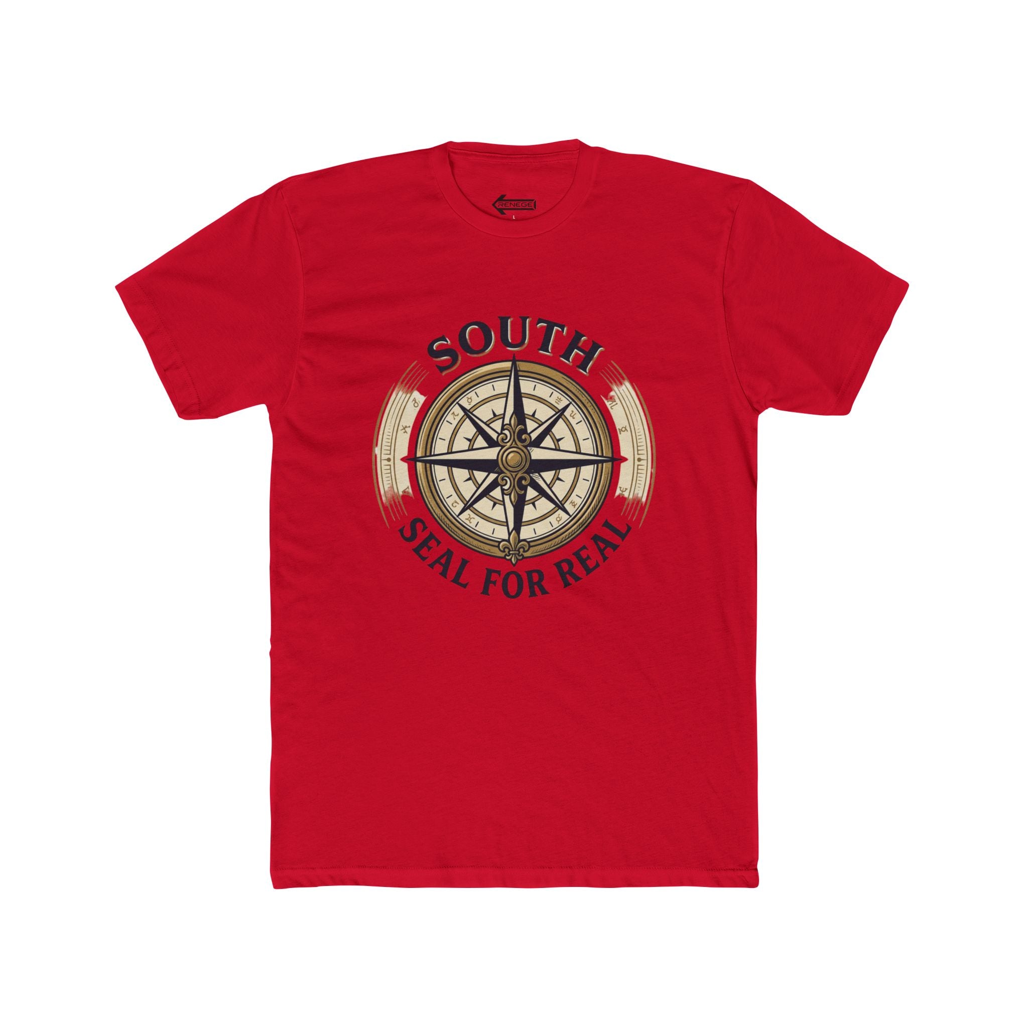 South Compass Graphic Tee — “Seal for Real” Nautical T-Shirt with Back “SOLID” Print
