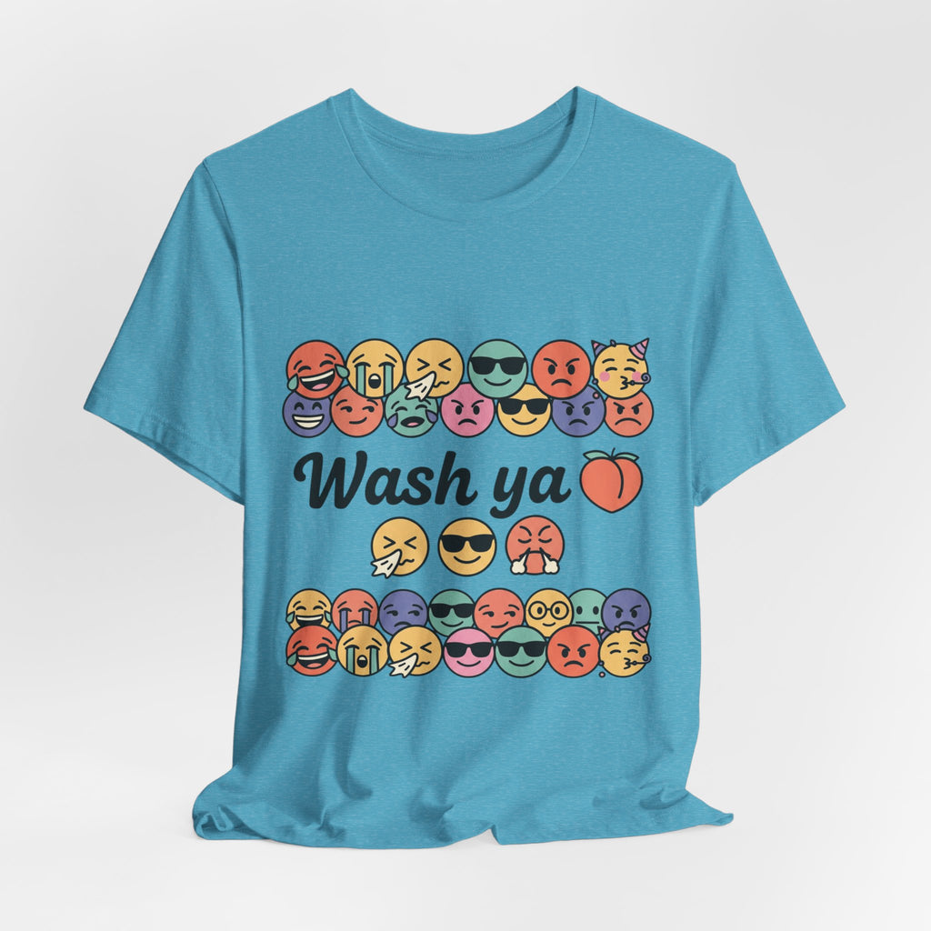 Wash Ya / Hard ASF Emoji Graphic Tee — Funny Emoji Face T-Shirt