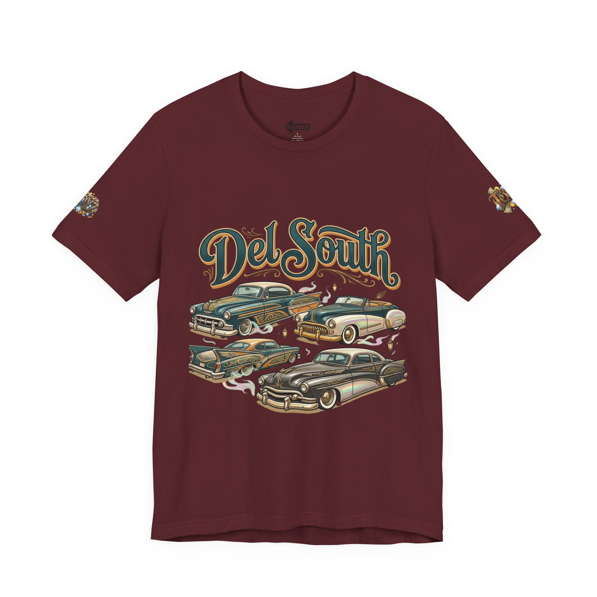 Del South Classic Cars Tee — "Hard Hitta" Back Graphic