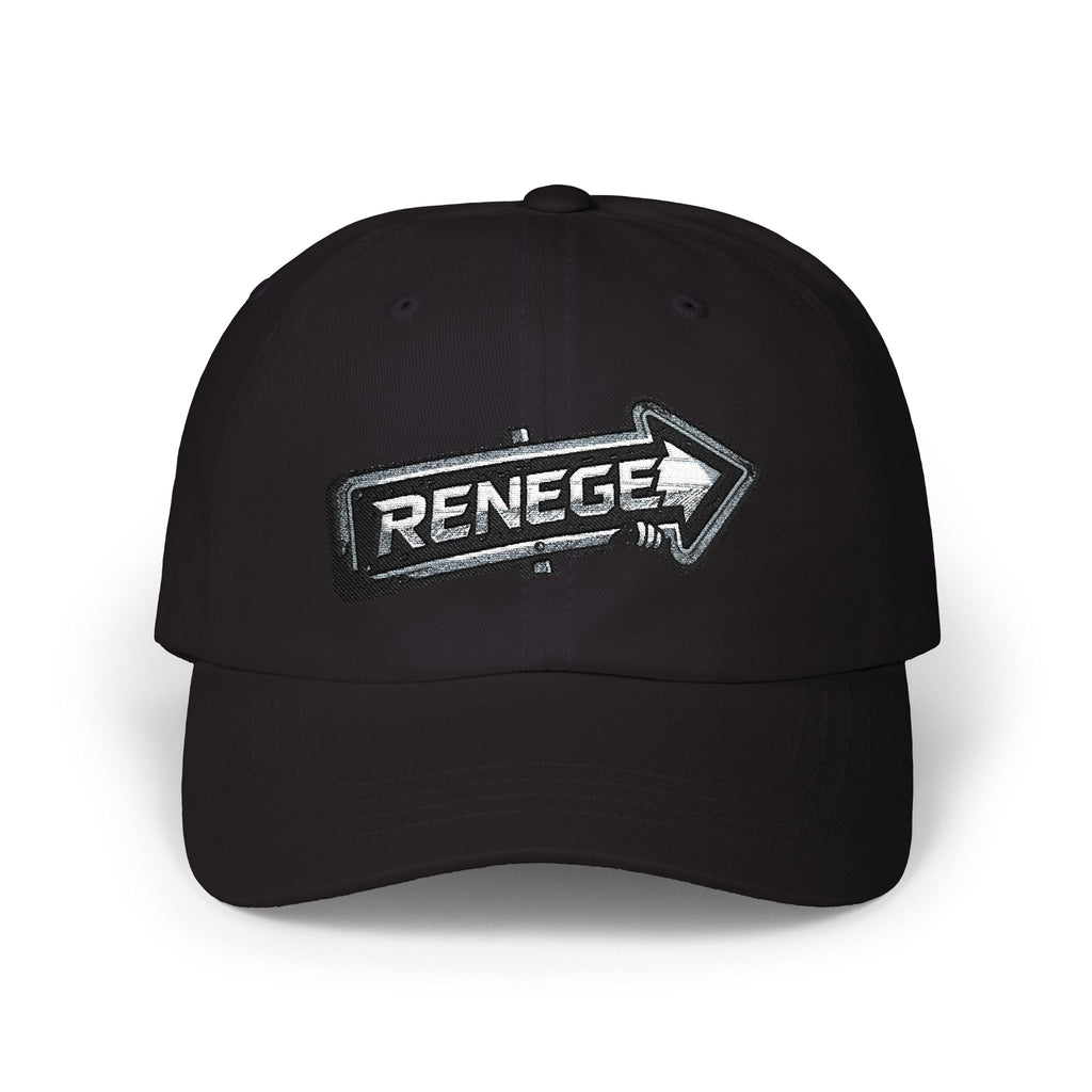 Renegé Arrow Dad Cap — Embroidered White Baseball Hat