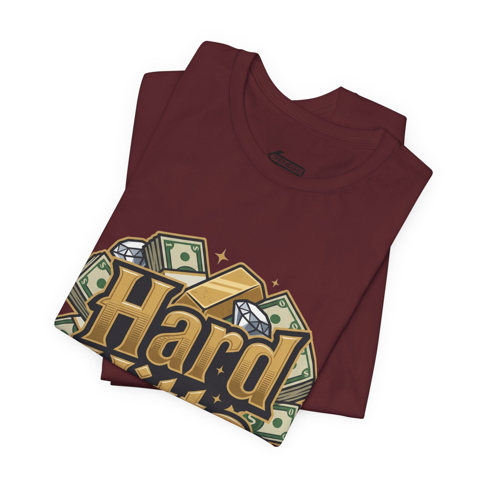 Hard Hitta Money Graphic Tee — Retro Cash & Gold Logo T-Shirt