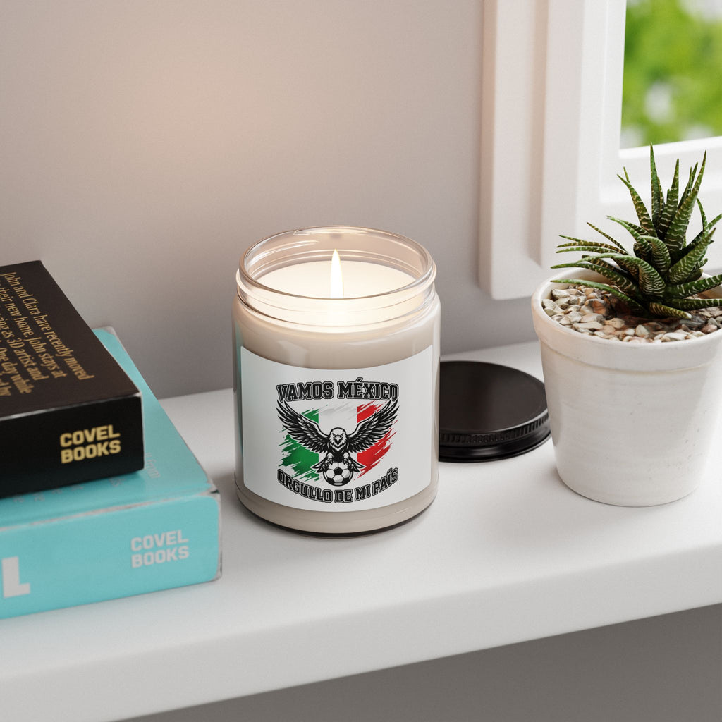Vamos México Pride Soy Candle, national colors retro soccer | Championship season