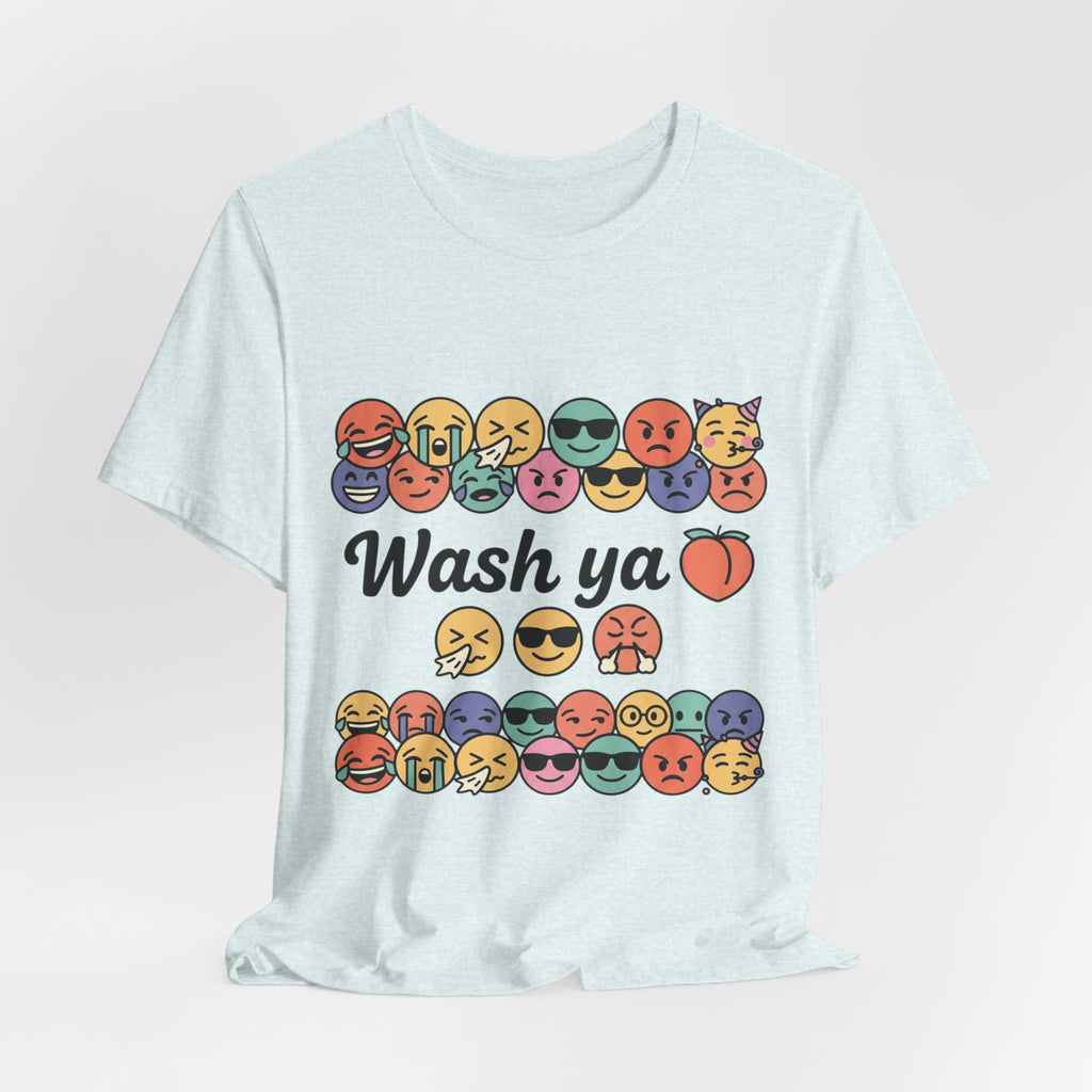 Wash Ya / Hard ASF Emoji Graphic Tee — Funny Emoji Face T-Shirt