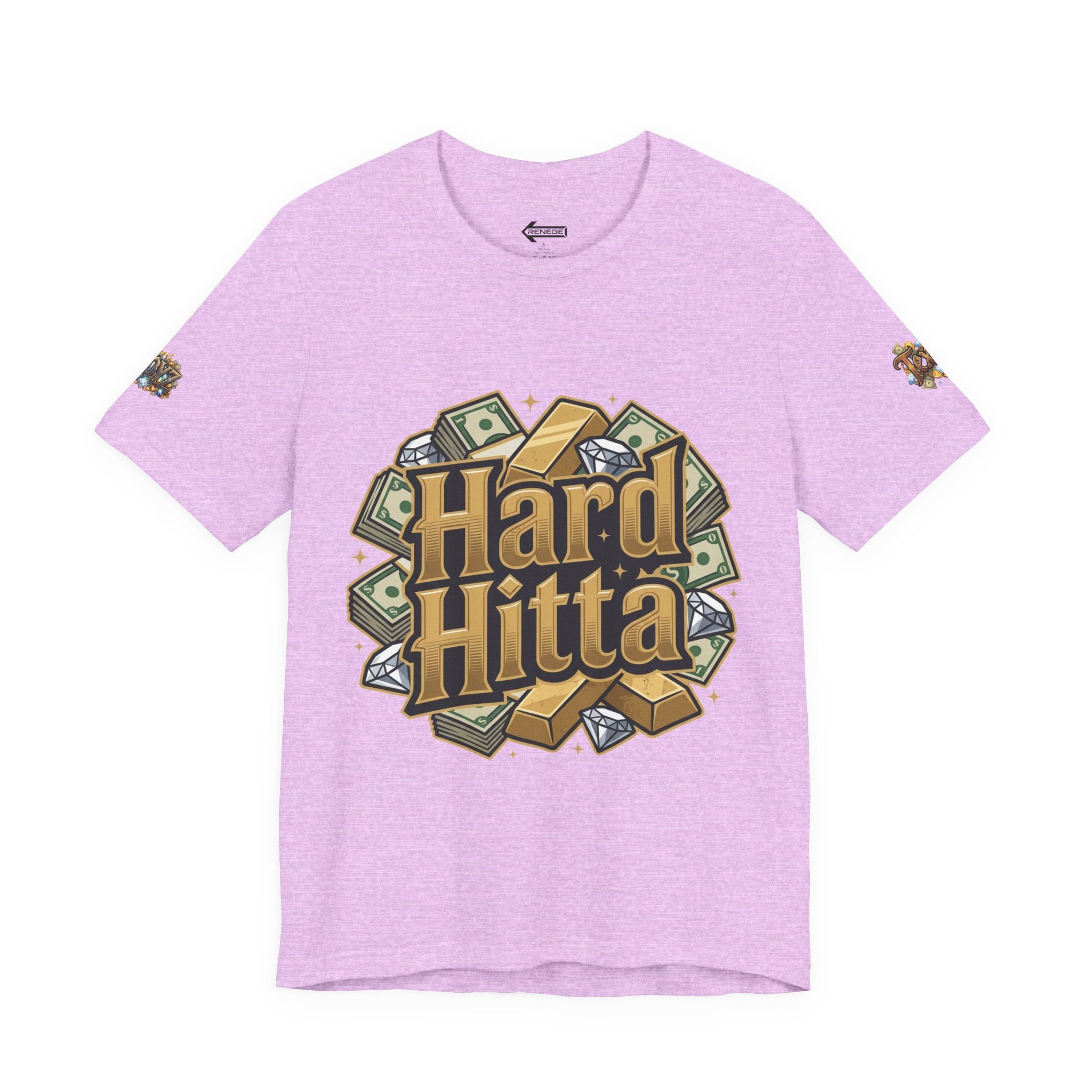Hard Hitta Money Graphic Tee — Retro Cash & Gold Logo T-Shirt