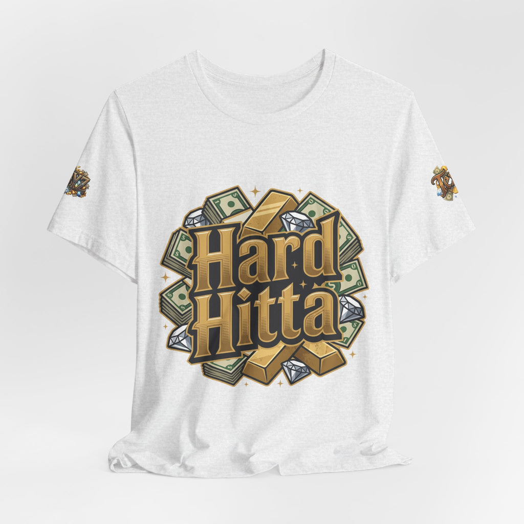Hard Hitta Money Graphic Tee — Retro Cash & Gold Logo T-Shirt