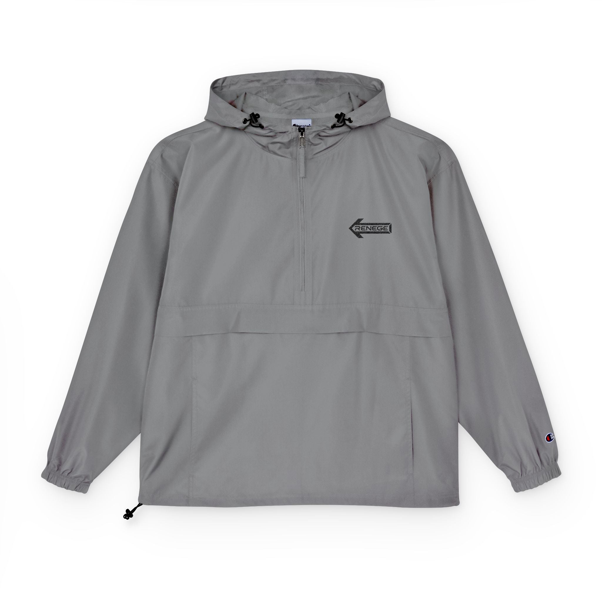 Orange Packable Anorak Jacket with Chest Patch
