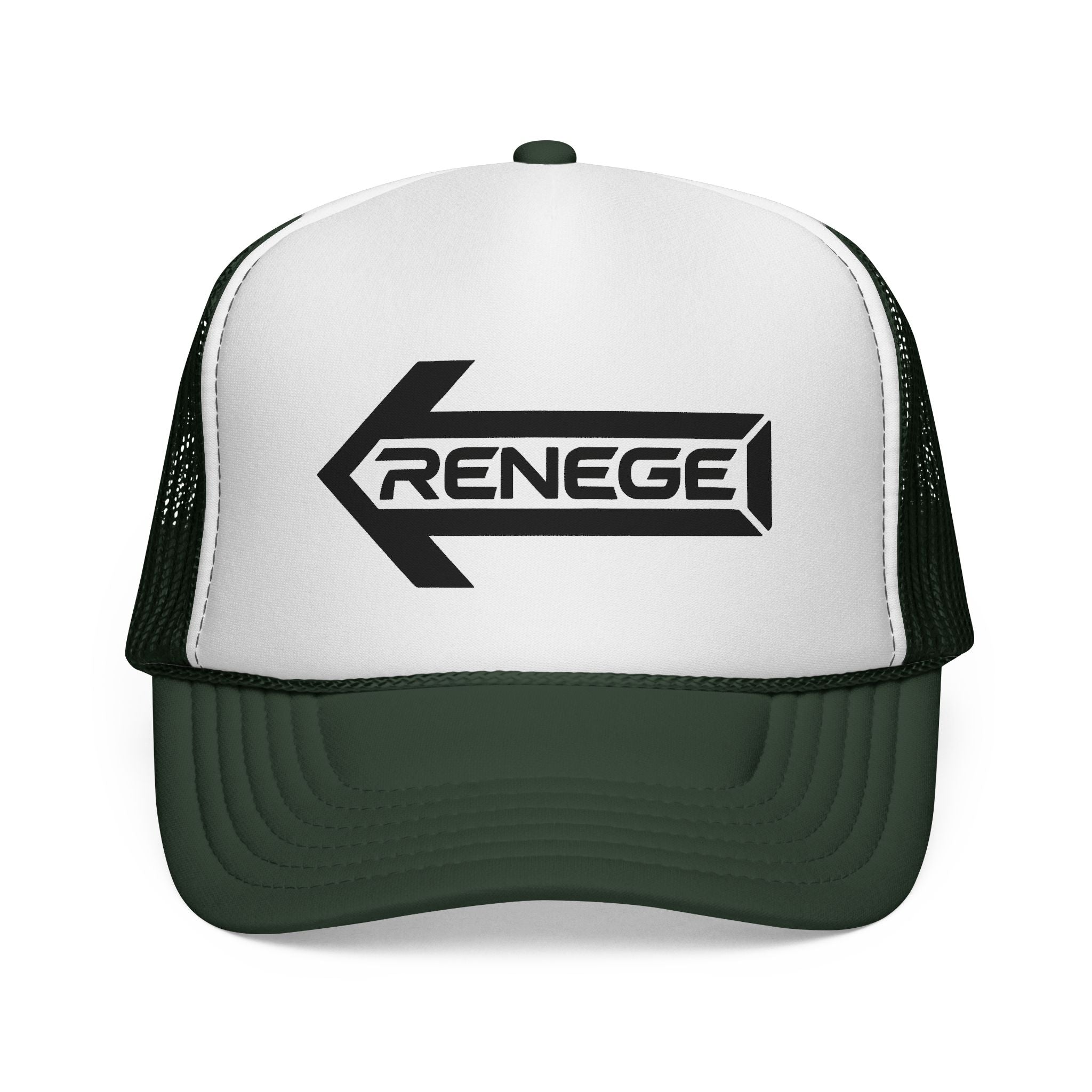Renegade Arrow Trucker Hat — Retro Bold Logo Mesh Cap