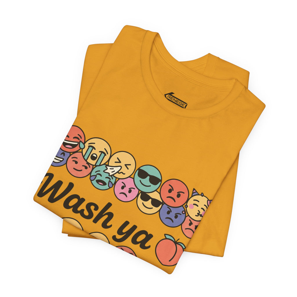 Wash Ya / Hard ASF Emoji Graphic Tee — Funny Emoji Face T-Shirt