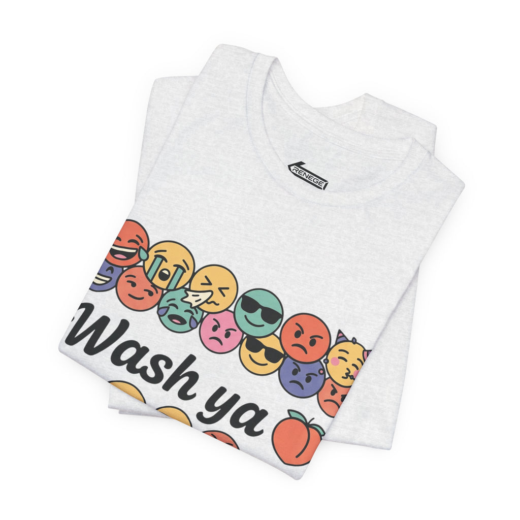 Wash Ya / Hard ASF Emoji Graphic Tee — Funny Emoji Face T-Shirt