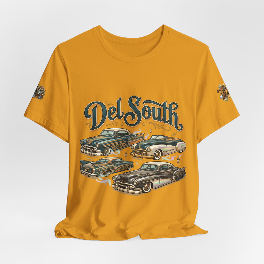 Del South Classic Cars Tee — "Hard Hitta" Back Graphic