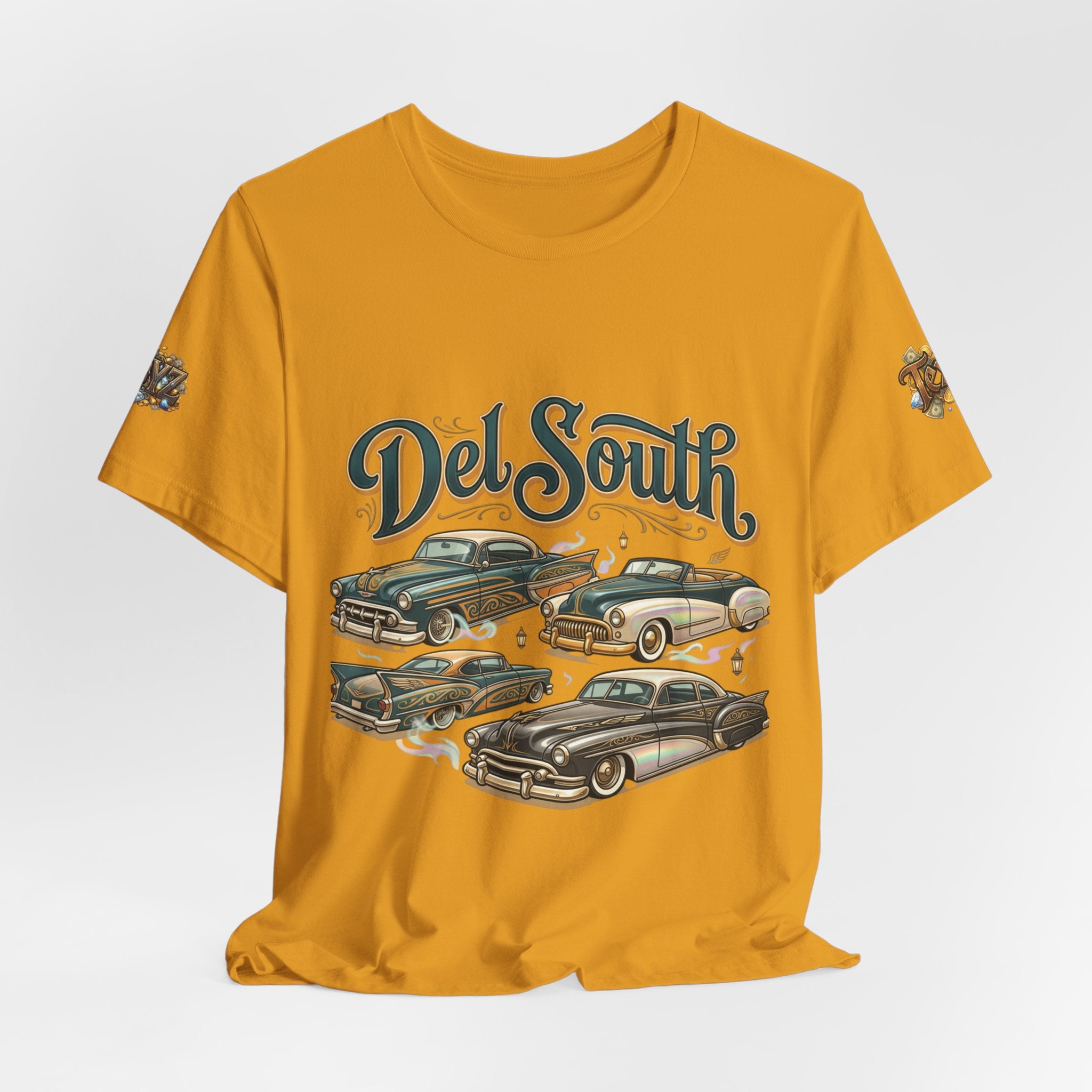 Del South Classic Cars Tee — "Hard Hitta" Back Graphic