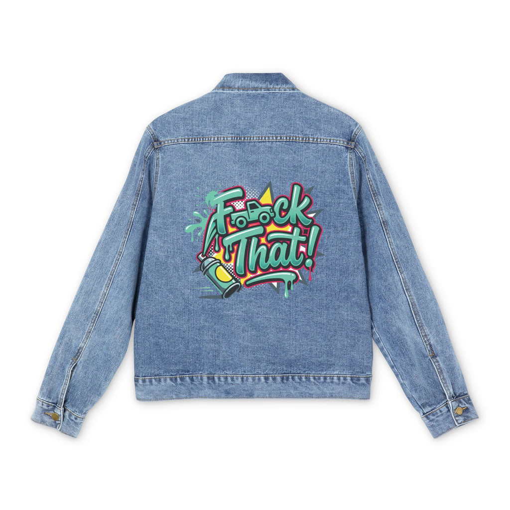 Denim Jacket — Bold Back Graffiti "F*ck That!" Design