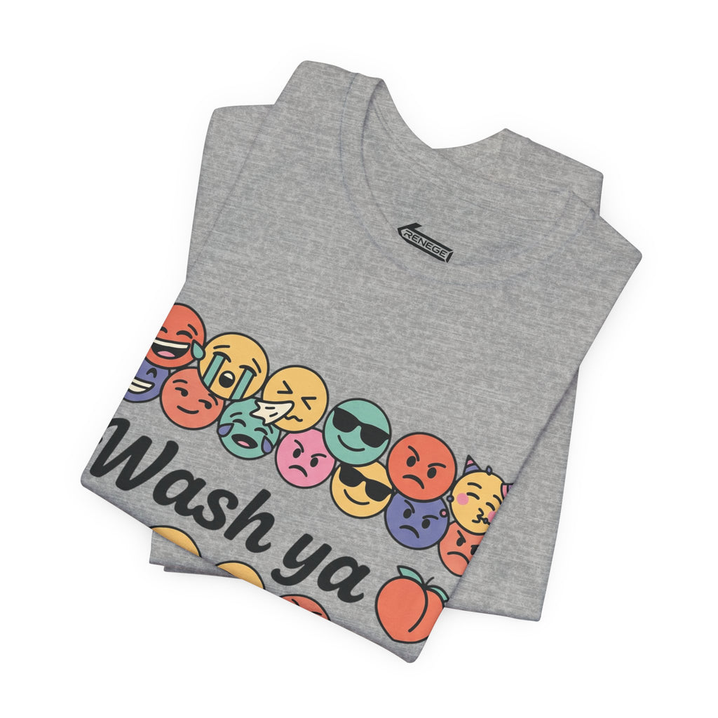Wash Ya / Hard ASF Emoji Graphic Tee — Funny Emoji Face T-Shirt