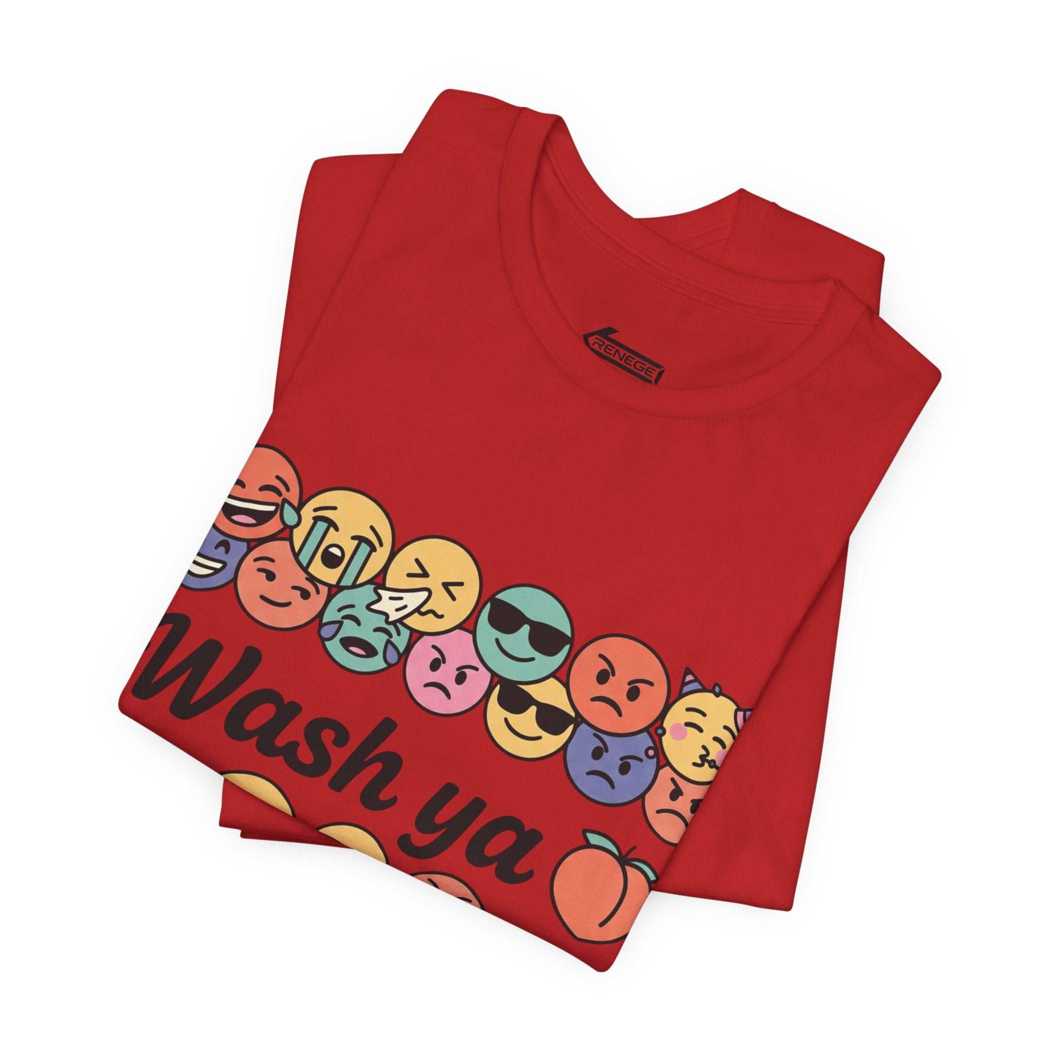 Wash Ya / Hard ASF Emoji Graphic Tee — Funny Emoji Face T-Shirt