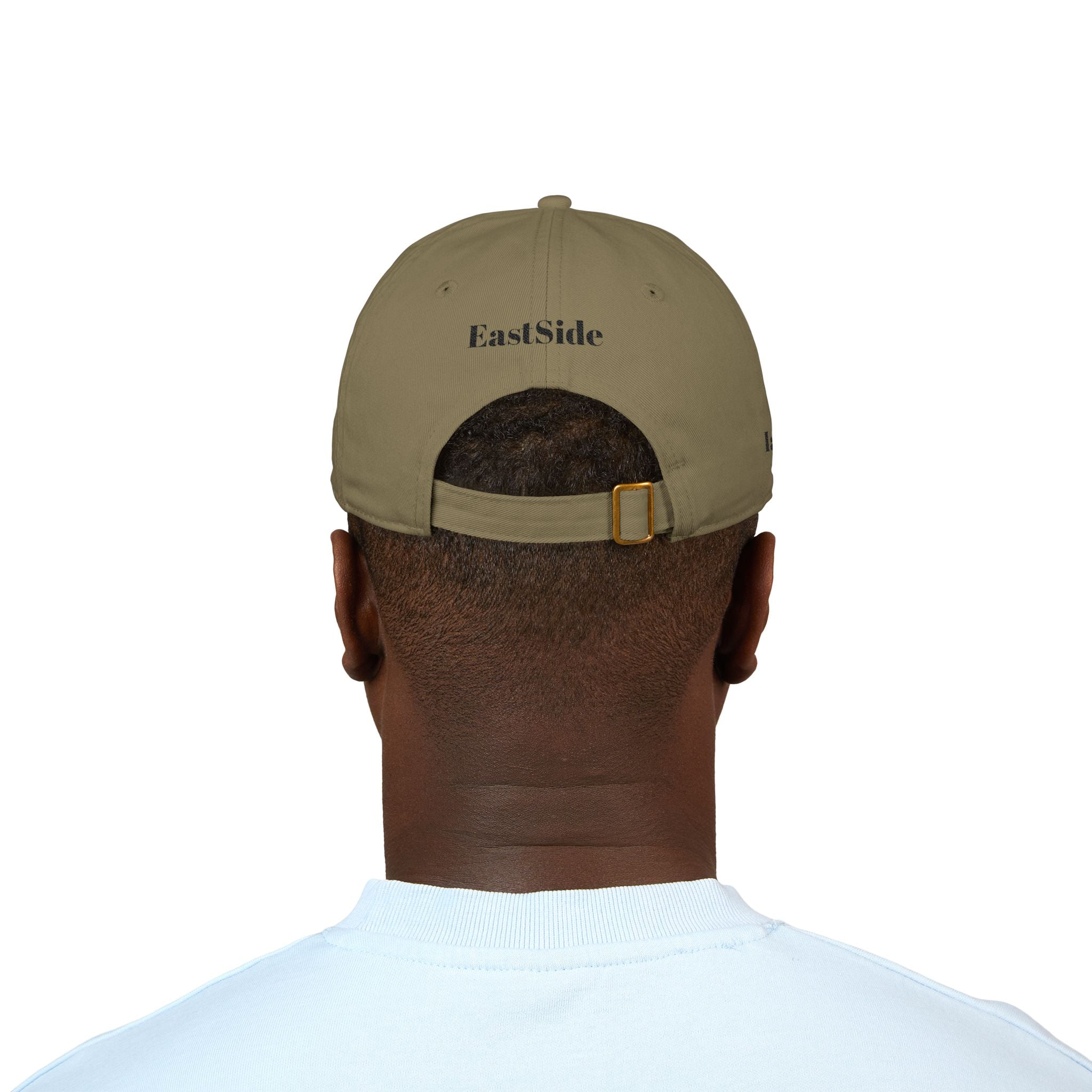Organic Embroidered Baseball Cap – 'RENEGE' Arrow Design, EastSide Back Stamp