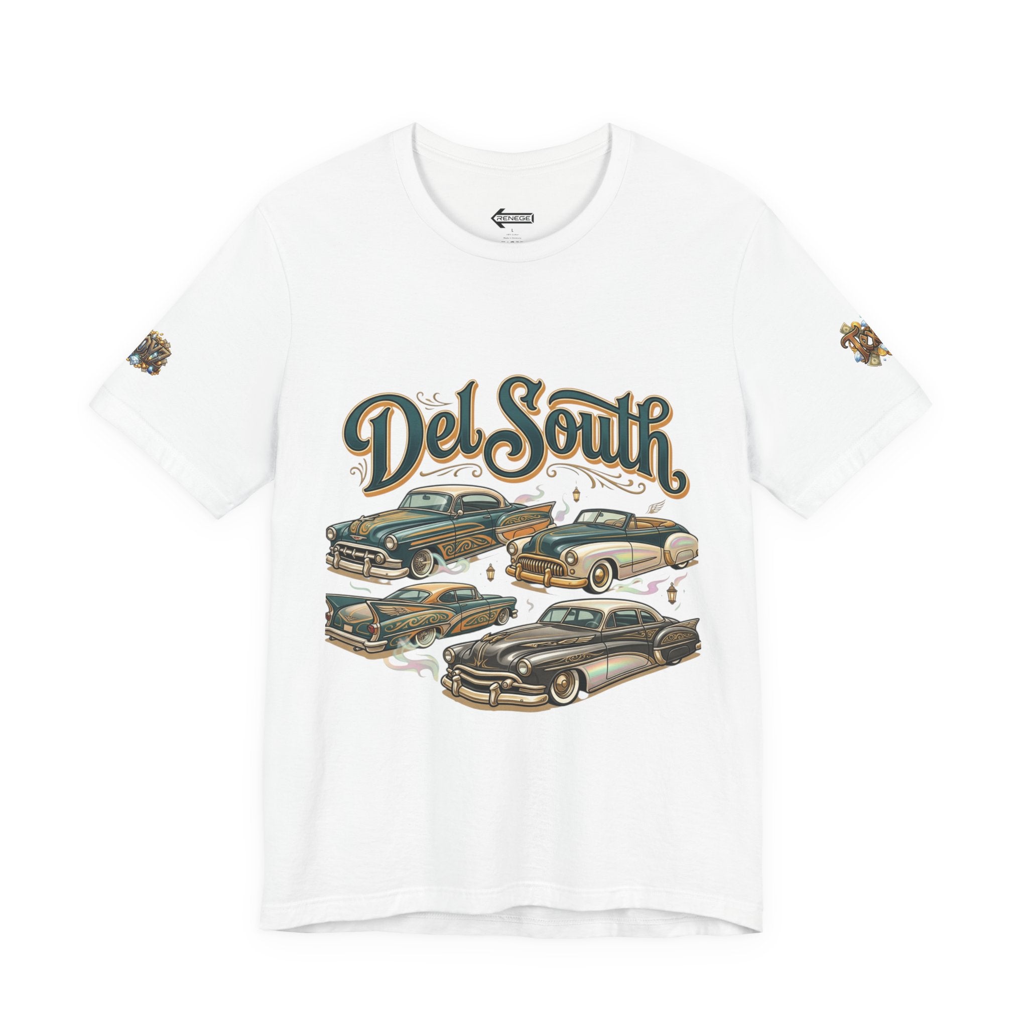 Del South Classic Cars Tee — "Hard Hitta" Back Graphic