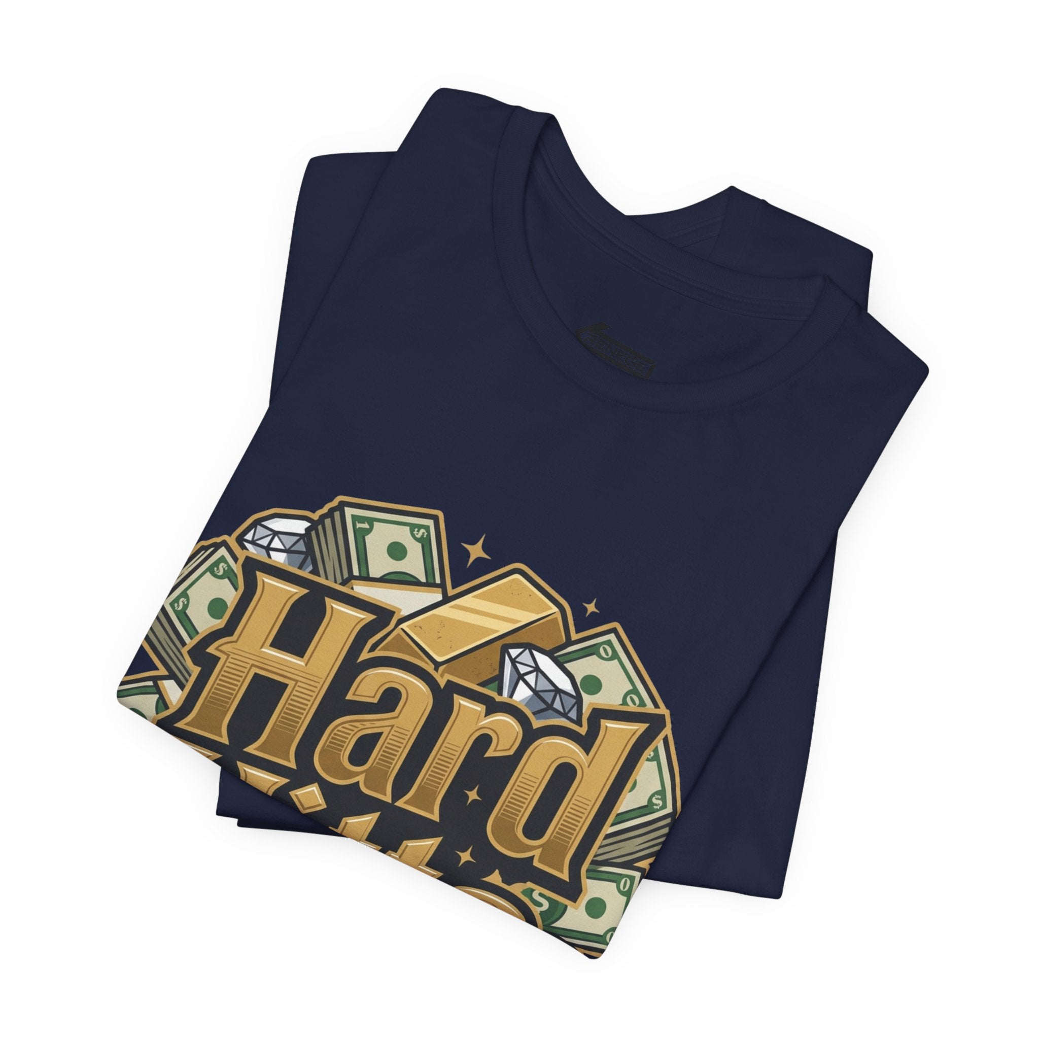 Hard Hitta Money Graphic Tee — Retro Cash & Gold Logo T-Shirt