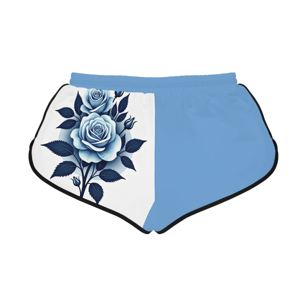 So Kapricious Butterfly & Blue Rose Relaxed Women's Shorts
