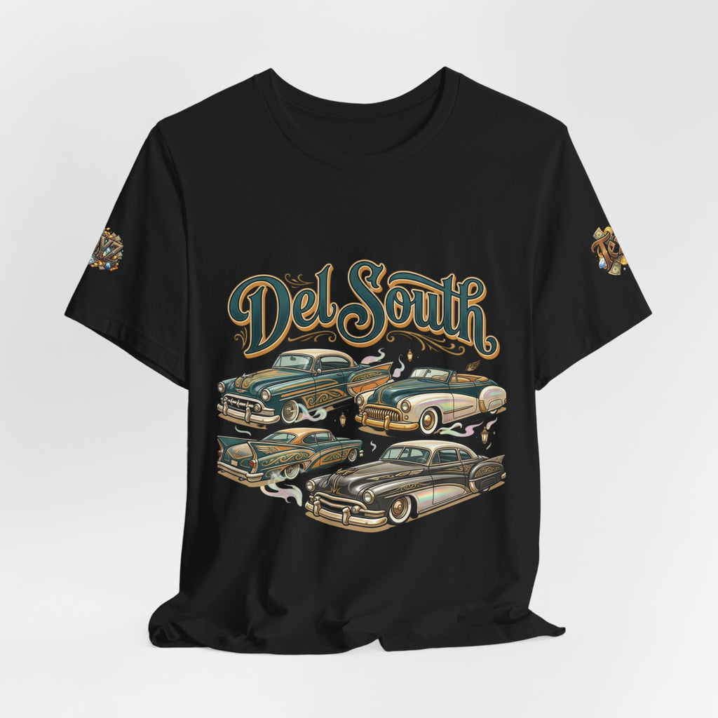 Del South Classic Cars Tee — "Hard Hitta" Back Graphic